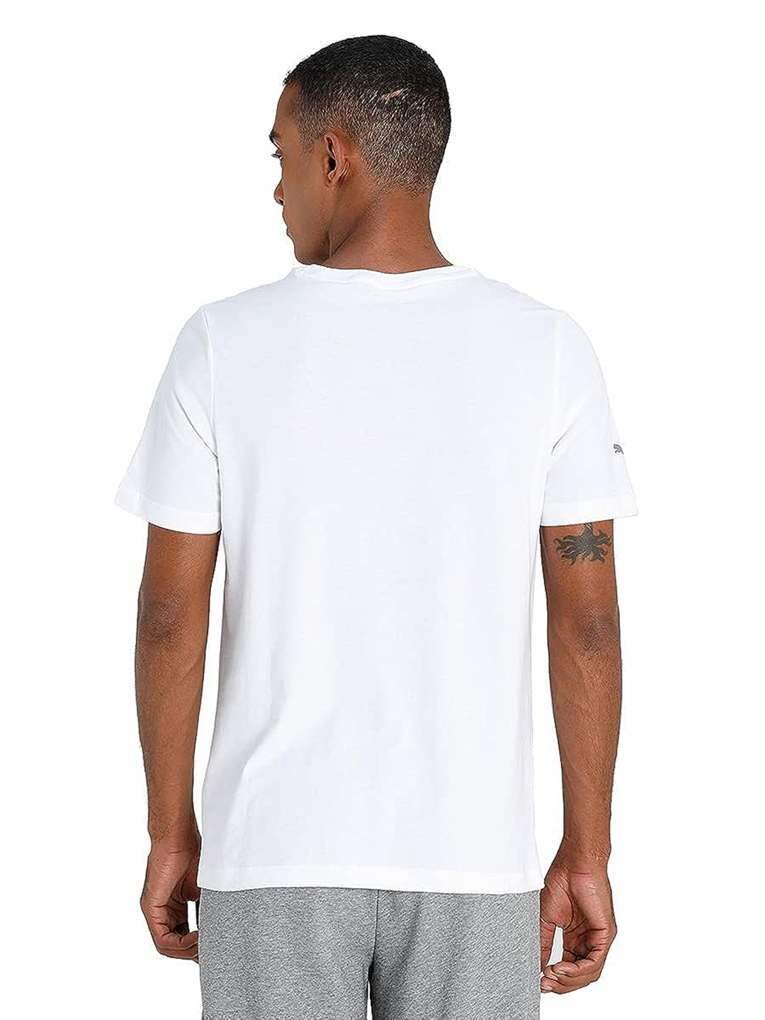 Puma X BMW Men White BMW MMS ESS Logo Printed Round Neck Half Sleeves T-Shirt (2)