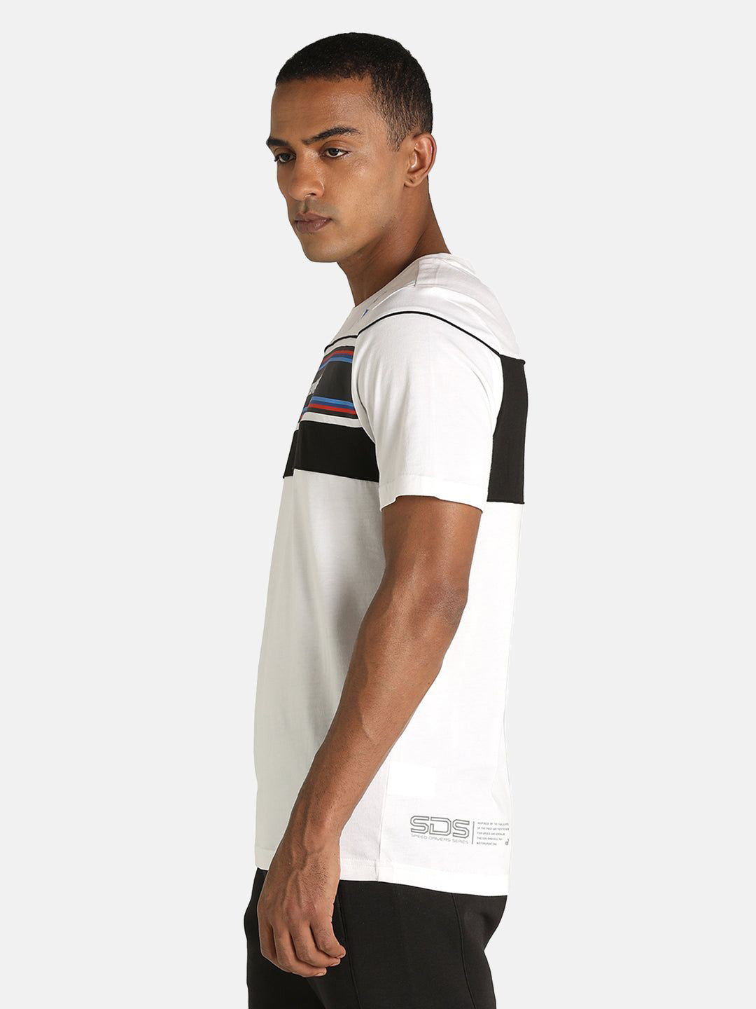 Puma X BMW Men White MMS SDS Brand Logo Printed Half Sleeves Round Neck T-Shirt (2)