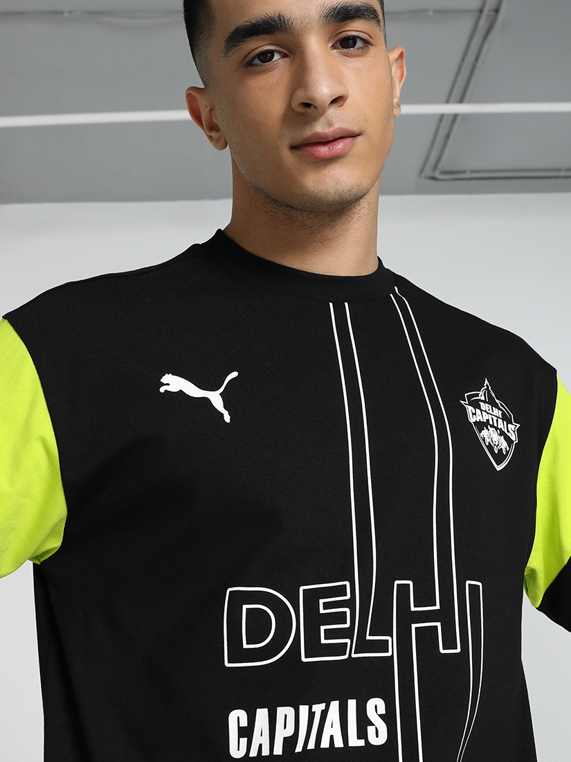 Puma X DC Men Black and Green Graphic Printed Half Sleeves Round Neck Polyestyer T-Shirt (3)