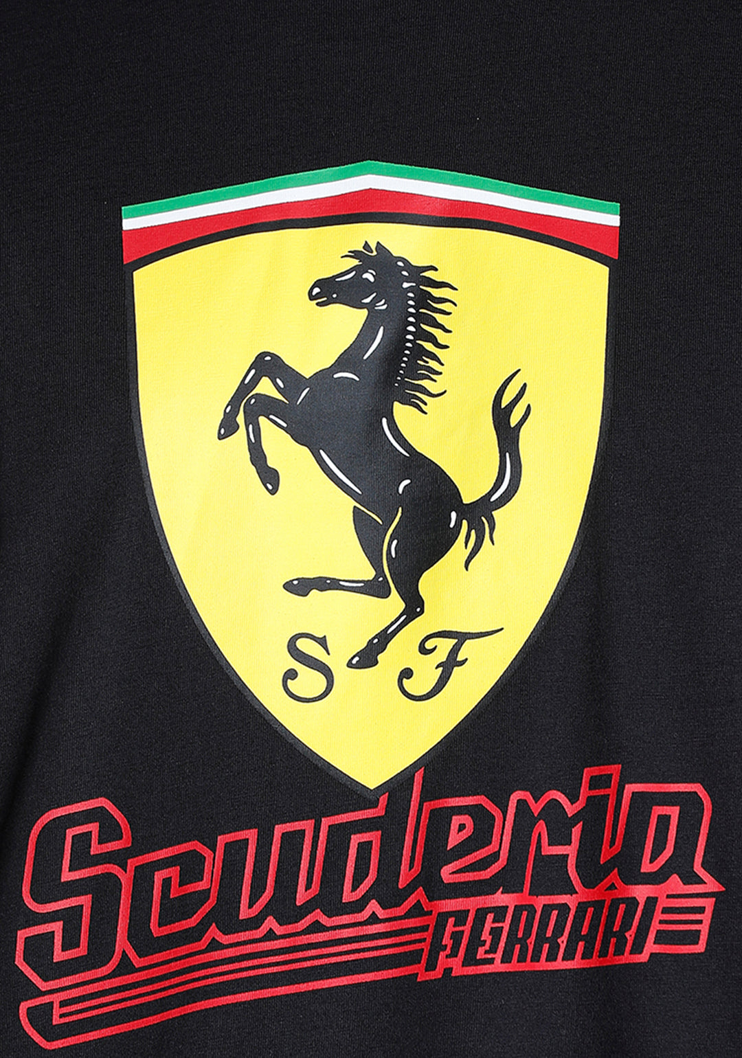 Puma X Ferrari Men Black Ferrari race Big Shield Heritage T-Shirt (6)