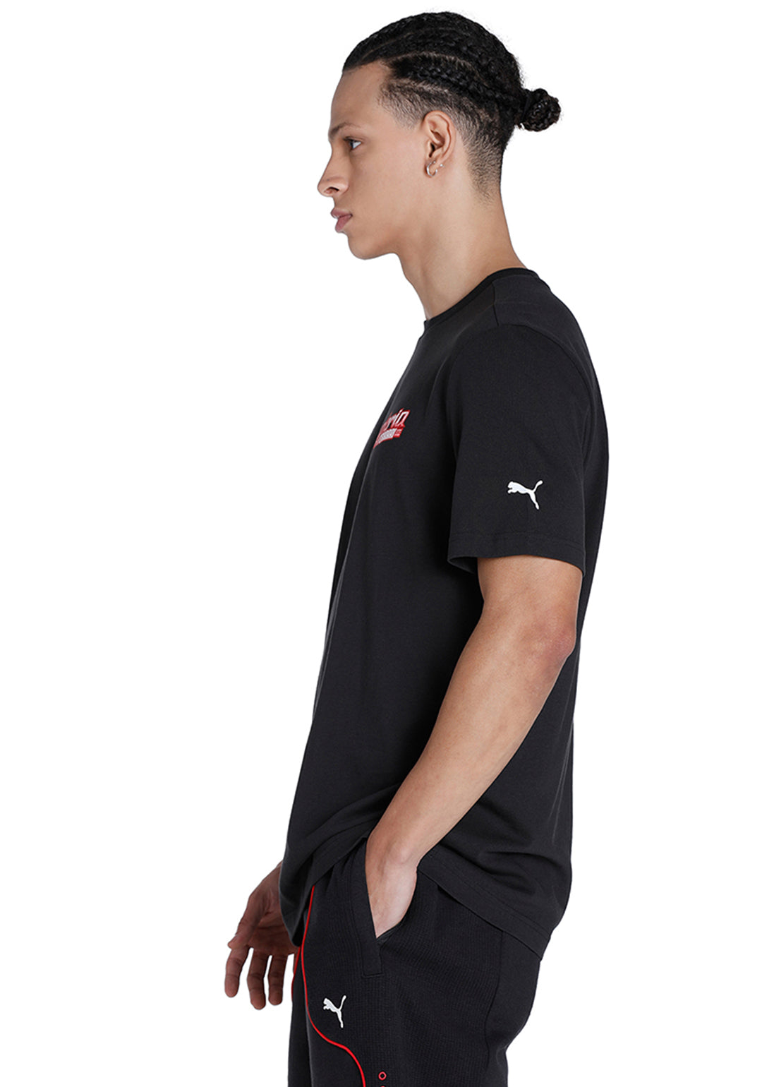 Puma X Ferrari Men Black Ferrari Race Graphic T-Shirt (2)
