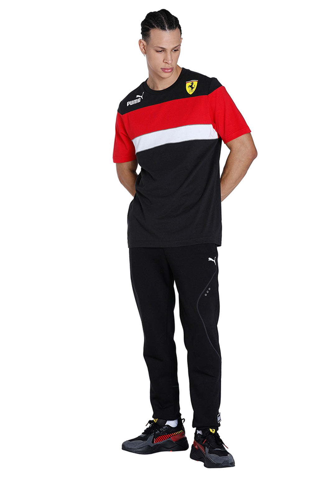 Puma X Ferrari Men Black Ferrari Race SDS T-Shirt (5)