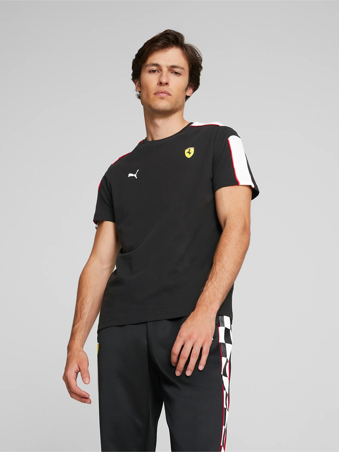 Puma X Ferrari Men Black Scuderia Ferrari Race MT7 T-Shirt (1)