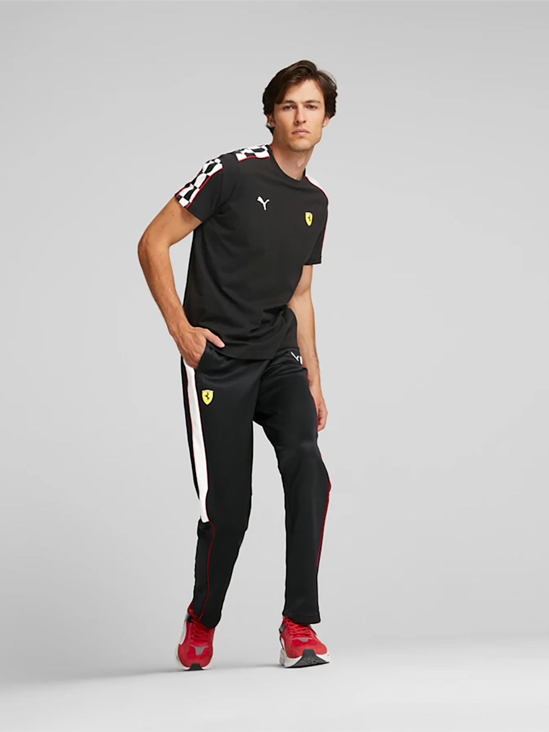 Puma X Ferrari Men Black Scuderia Ferrari Race MT7 T-Shirt (3)