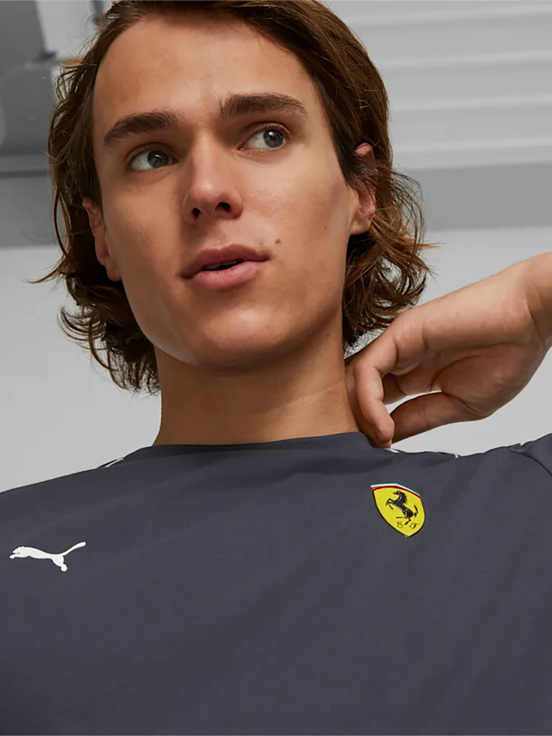 Puma X Ferrari Men Grey Scuderia Ferrari Race MT7 T-Shirt (4)