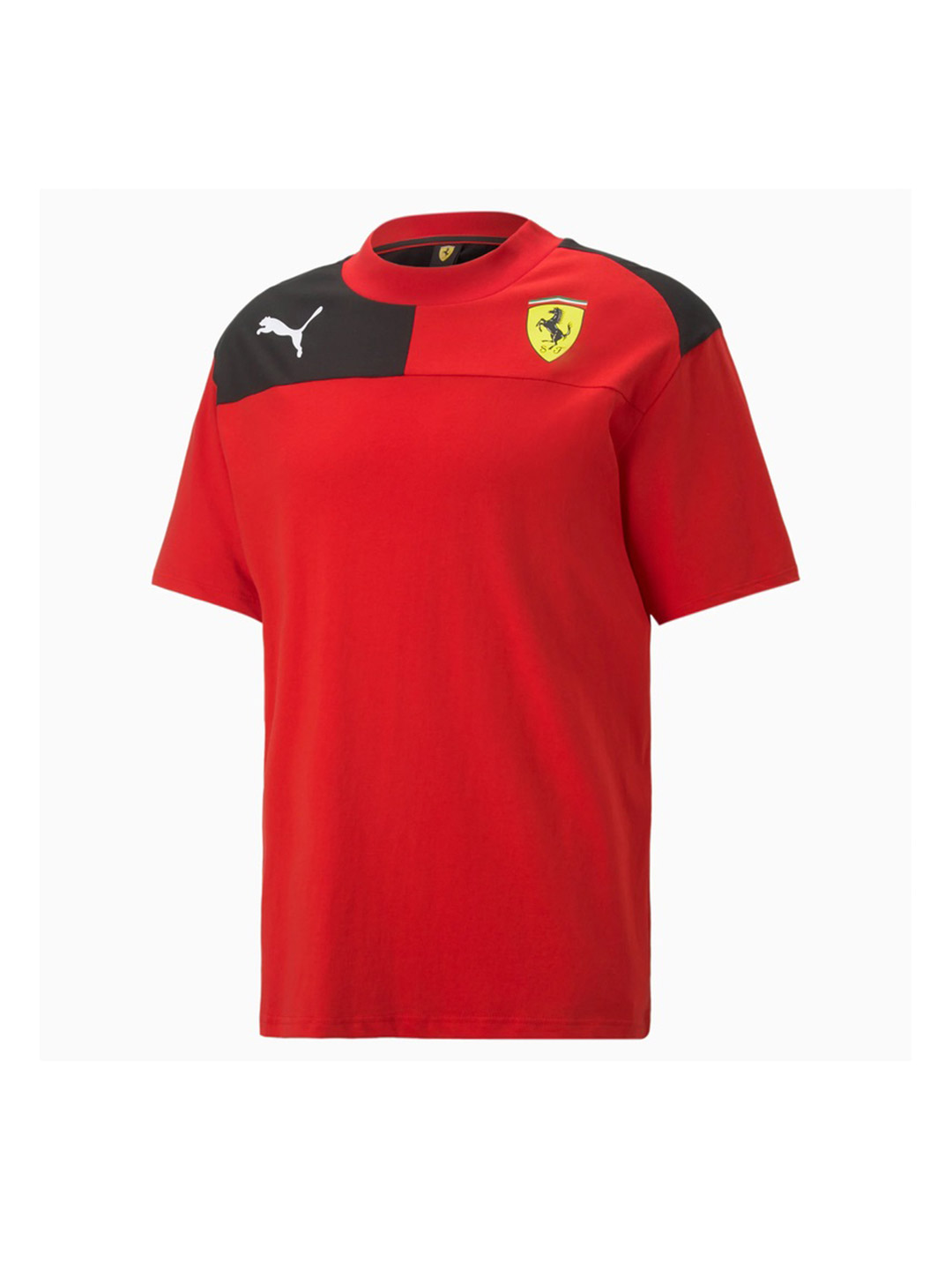 Puma X Ferrari Men Red & Black Ferrari Race Assembly Printed T-Shirt (1)