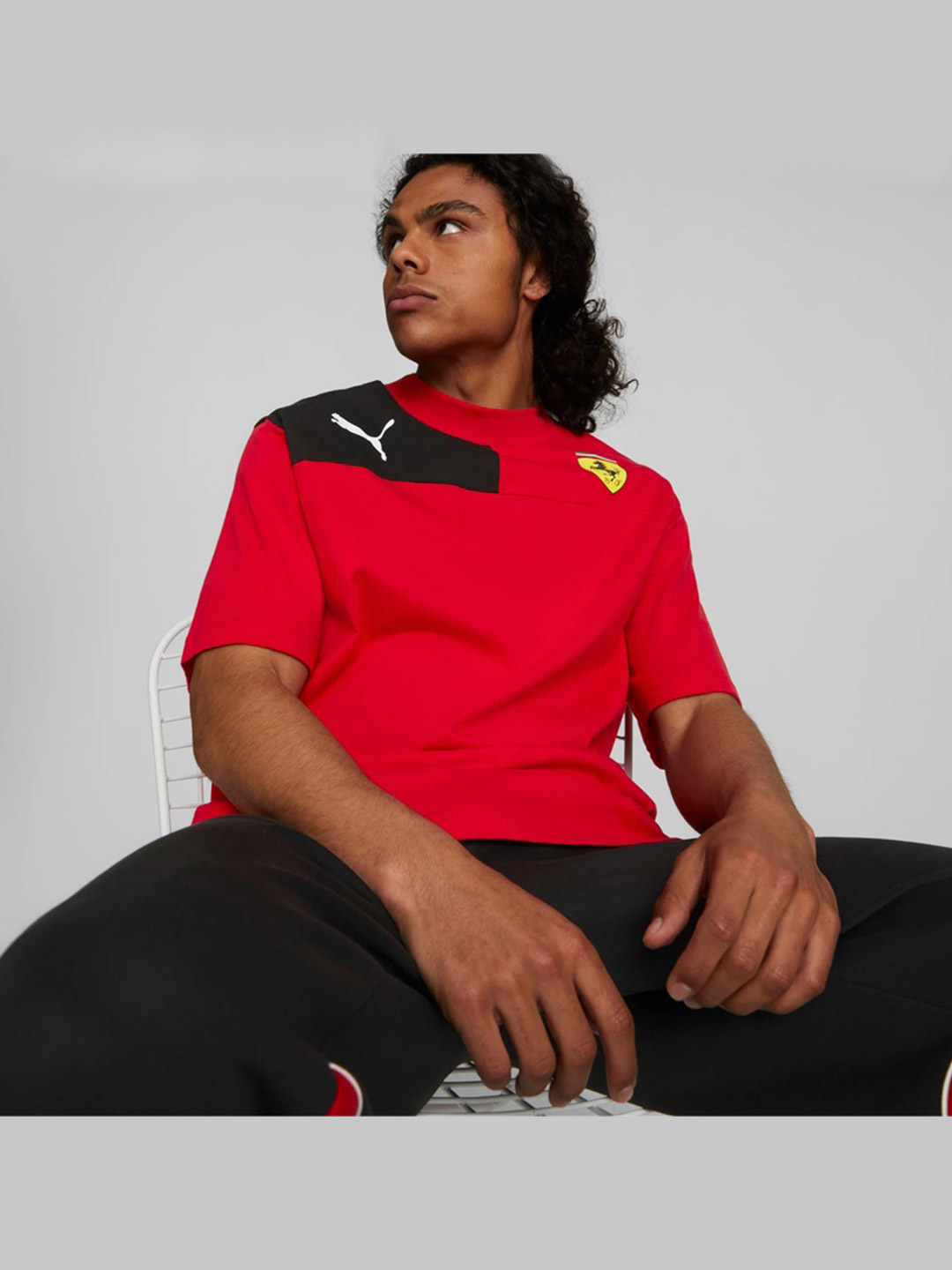 Puma X Ferrari Men Red & Black Ferrari Race Assembly Printed T-Shirt (3)