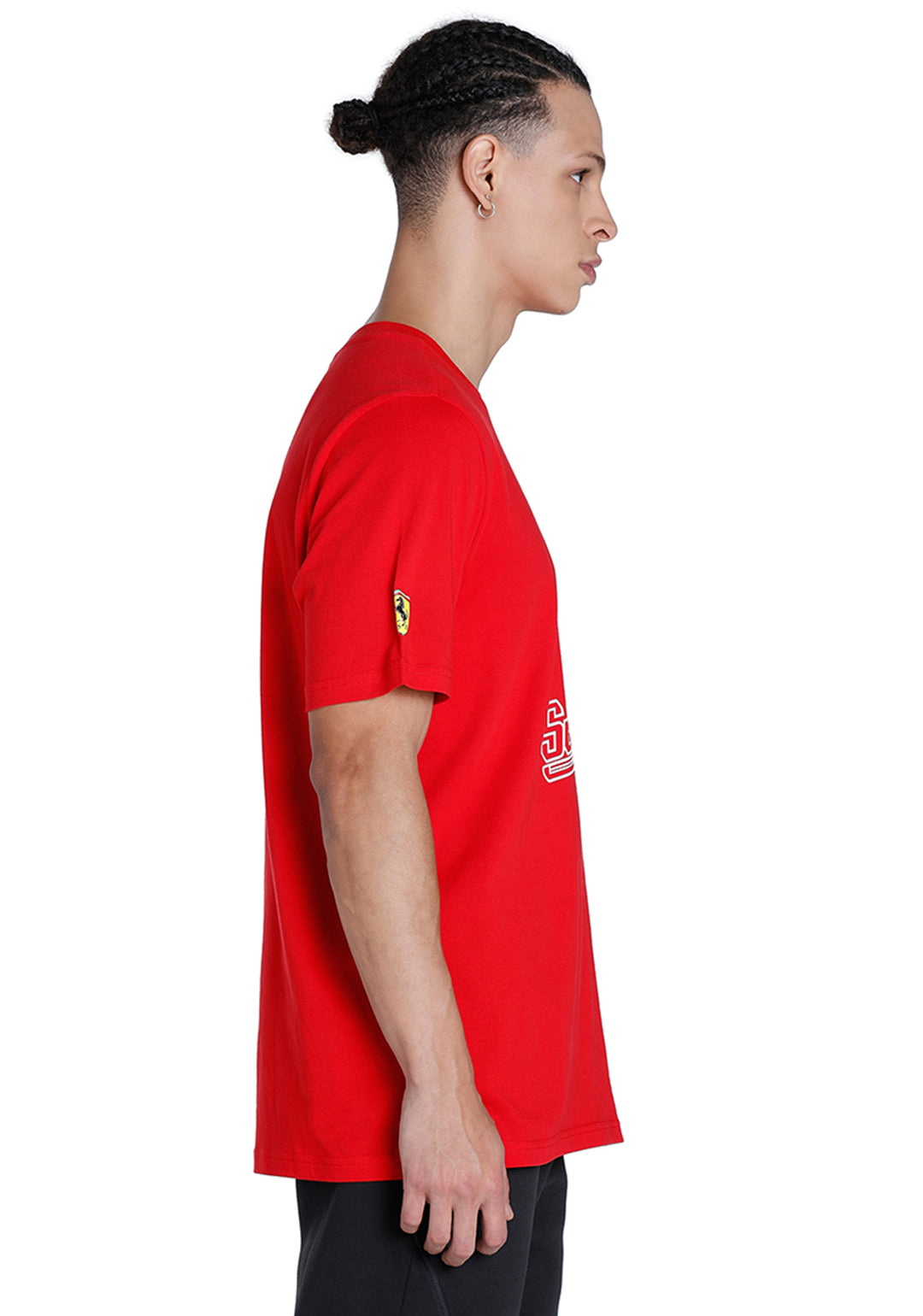 Puma X Ferrari Men Red Ferrari race Big Shield Heritage T-Shirt (4)