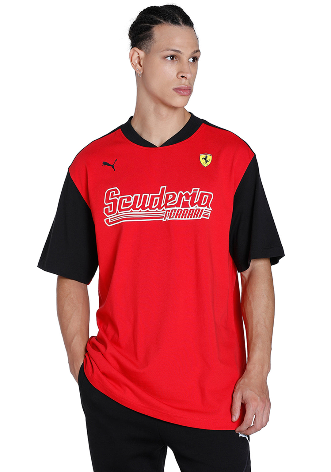 Puma X Ferrari Men Red Ferrari Race Statement T-Shirt (1)
