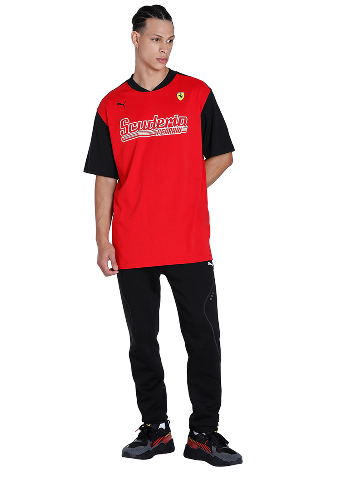 Puma X Ferrari Men Red Ferrari Race Statement T-Shirt (5)