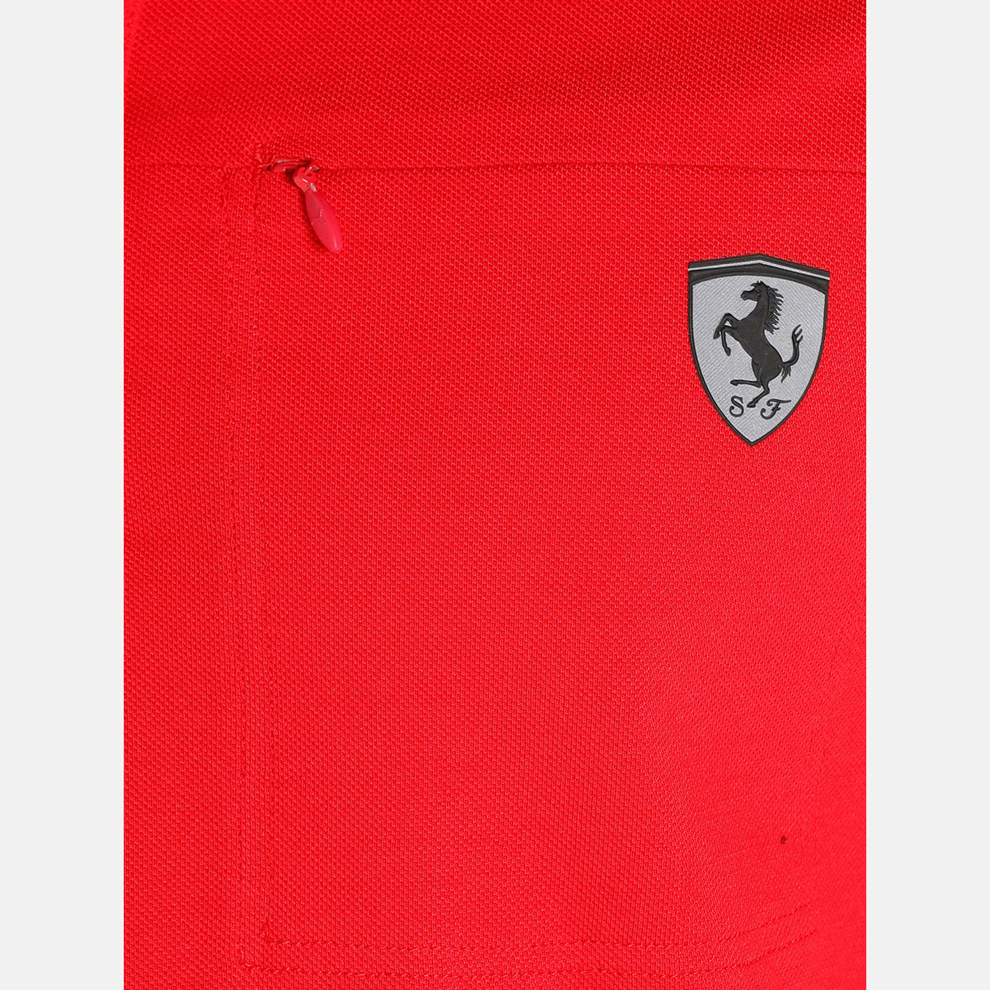 Puma X Ferrari Men Rosso Corsa Polo Collar Half Sleeves Style T-Shirt (5)