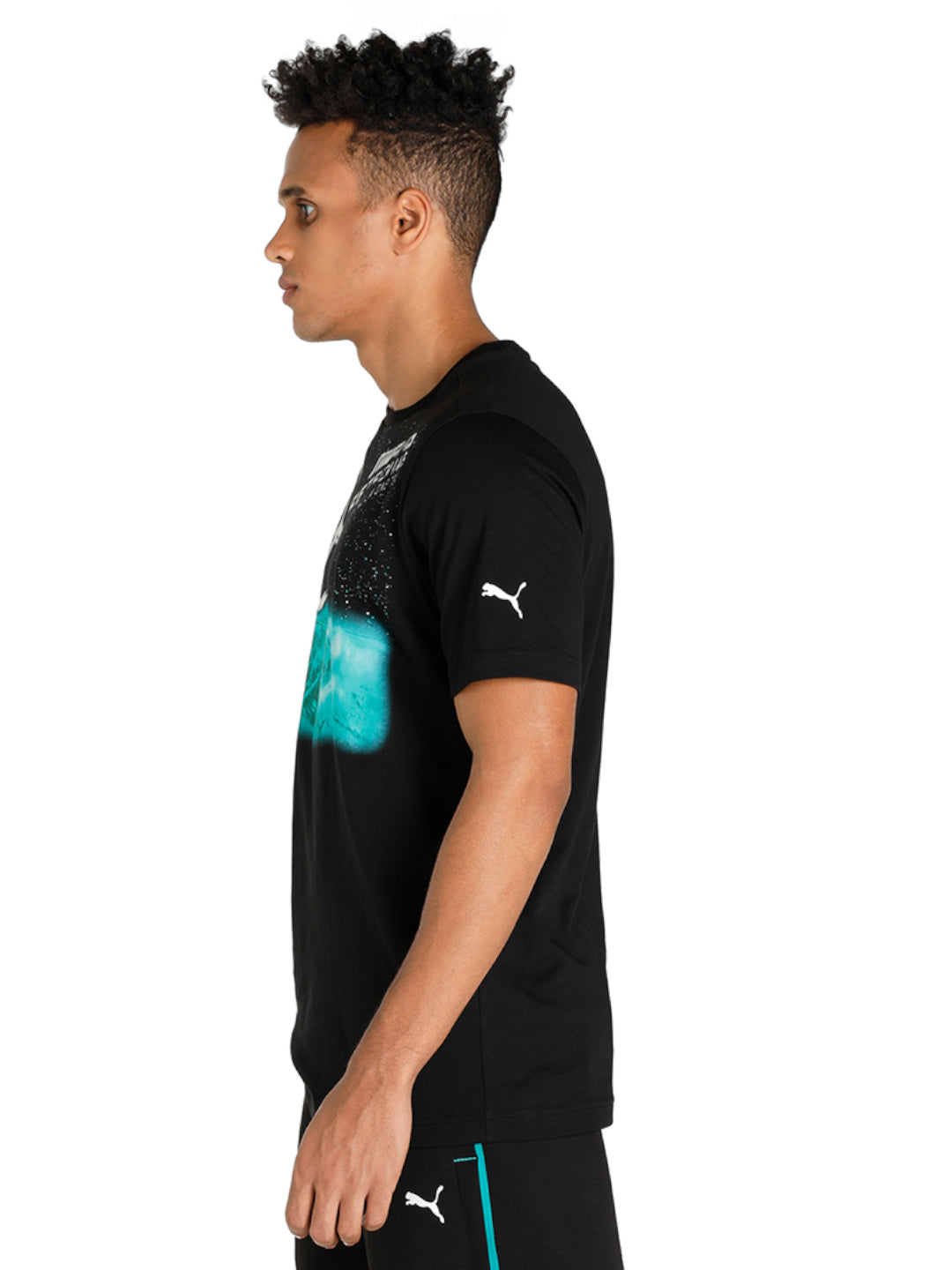 Puma x Mercedes Men Black Graphic Printed MAPF1 Vintage T-Shirt (2)