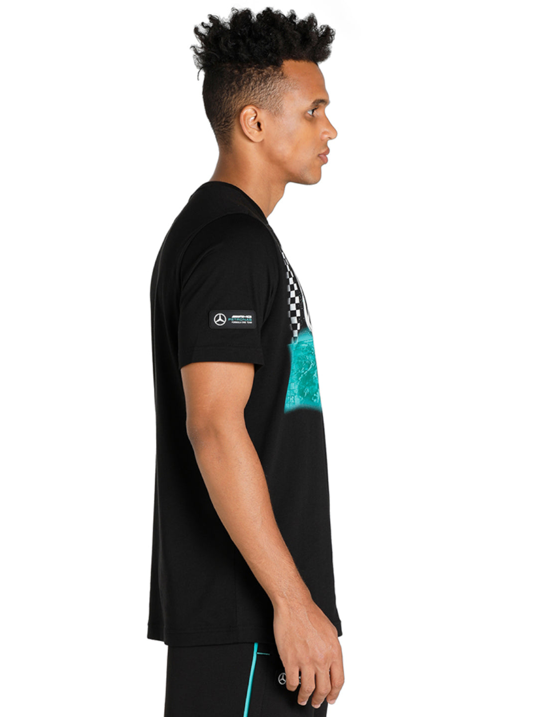 Puma x Mercedes Men Black Graphic Printed MAPF1 Vintage T-Shirt (4)