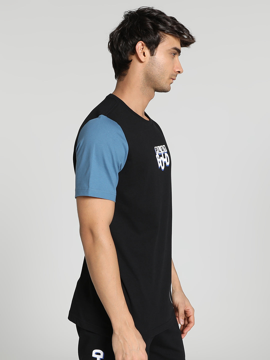 Puma X RCB Men Black Colourblocked Half Sleeves Round Neck Cotton T-Shirt (2)