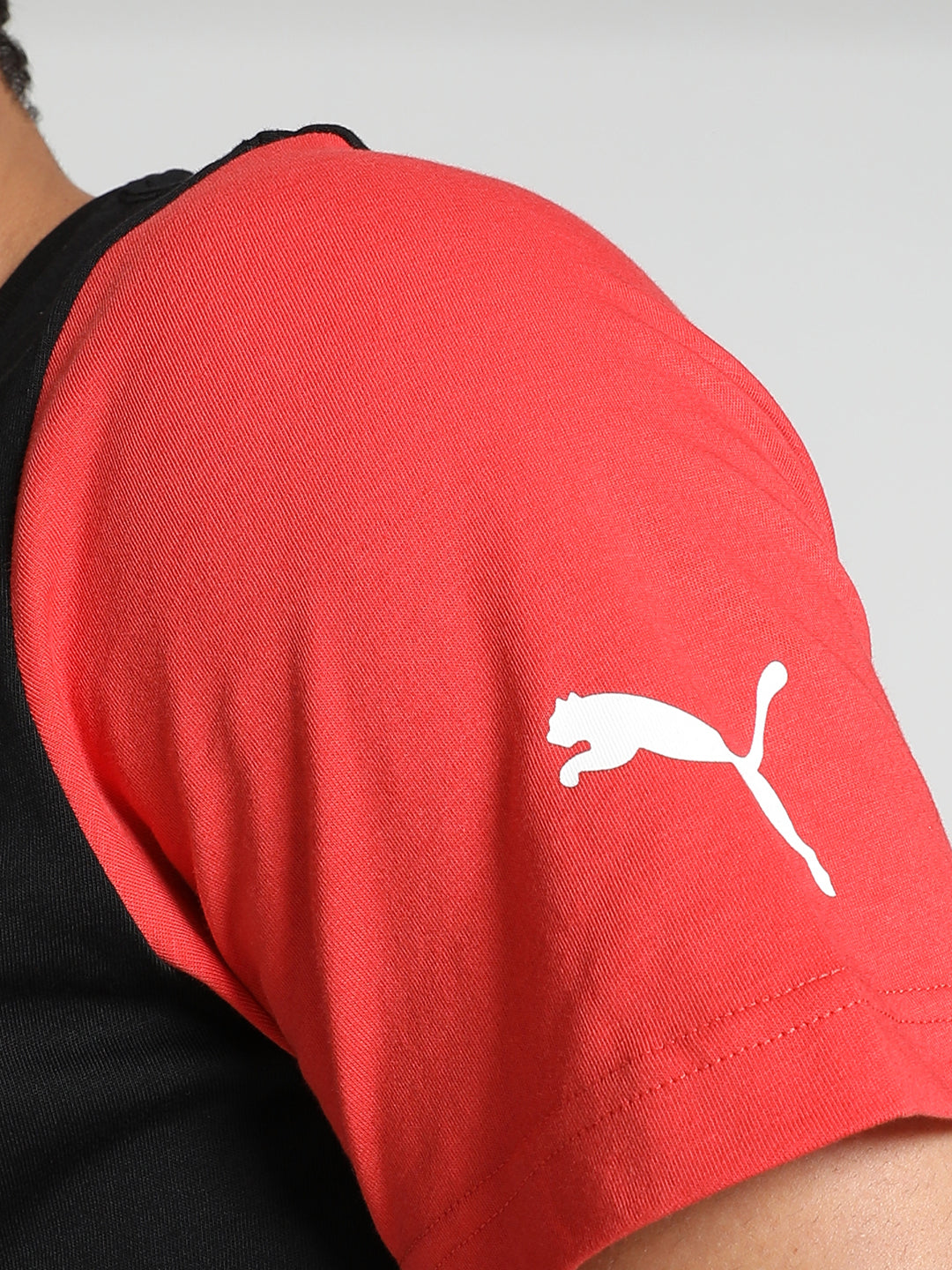 Puma X RCB Men Black Colourblocked Half Sleeves Round Neck Cotton T-Shirt (6)