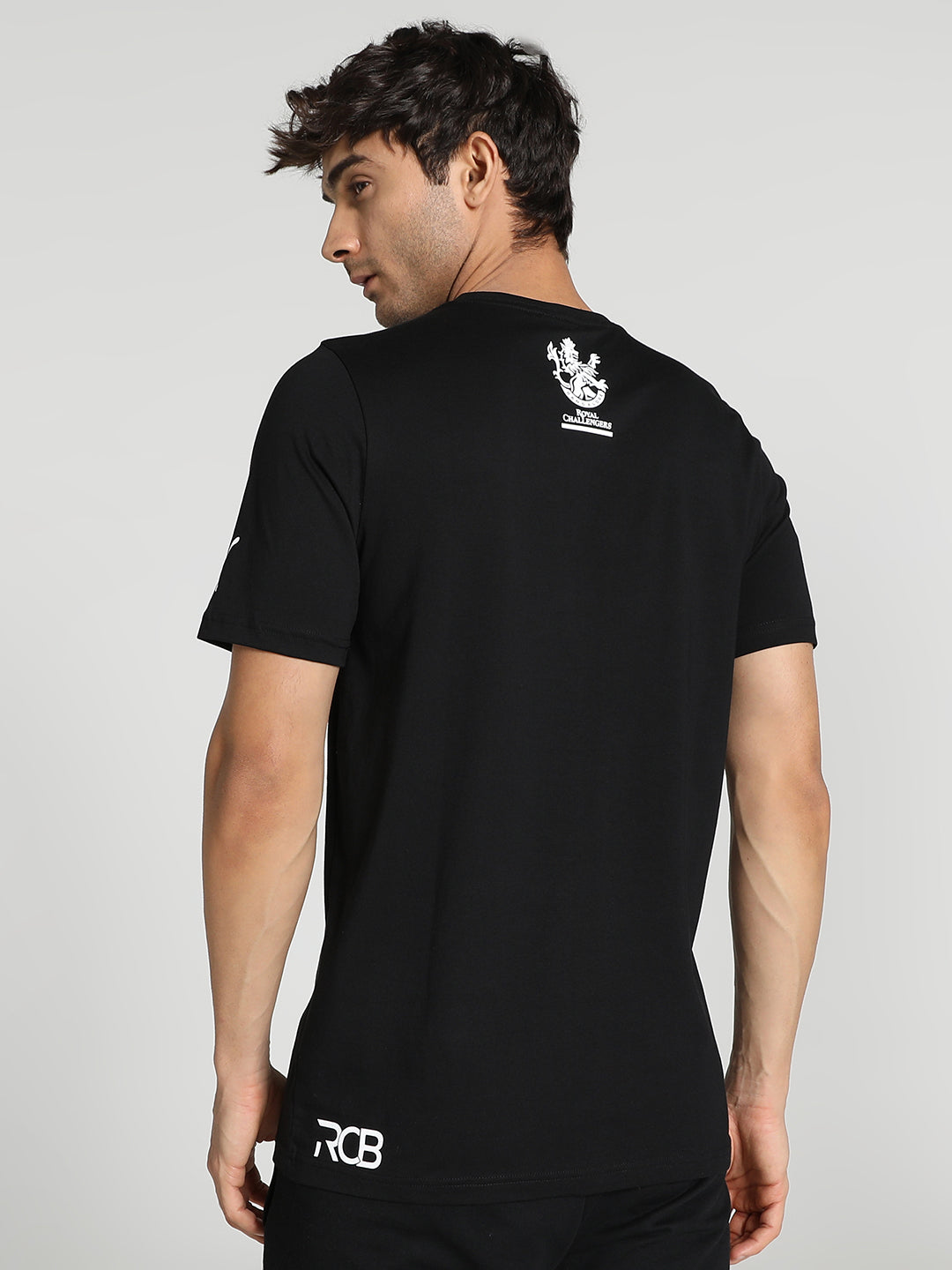 Puma X RCB Men Black Graphic Printed Half Sleeves Round Neck Cotton T-Shirt (4)