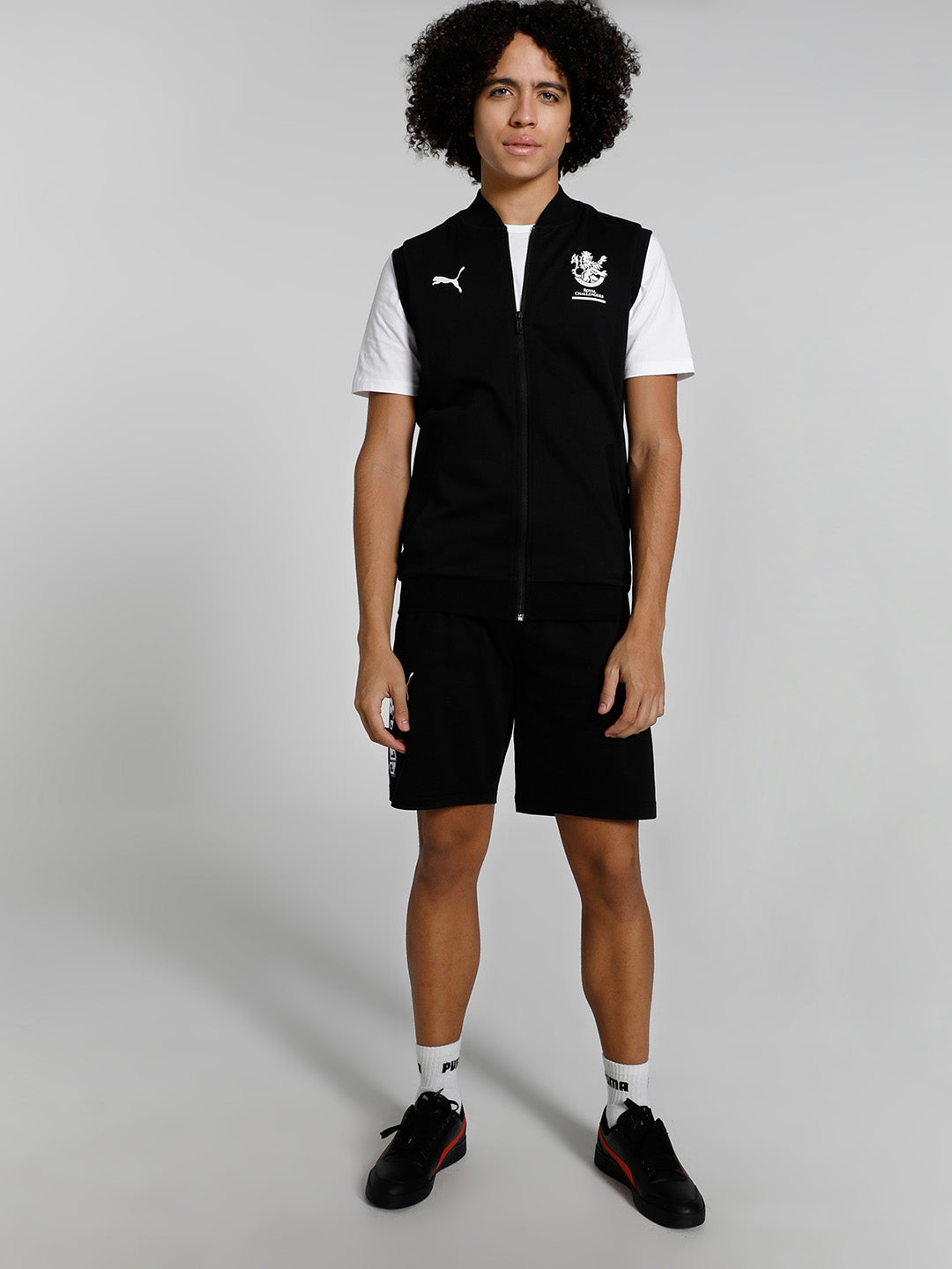 Puma X RCB Men Black Printed Sleeveless Zip-Front Outdoor Jacket (4)