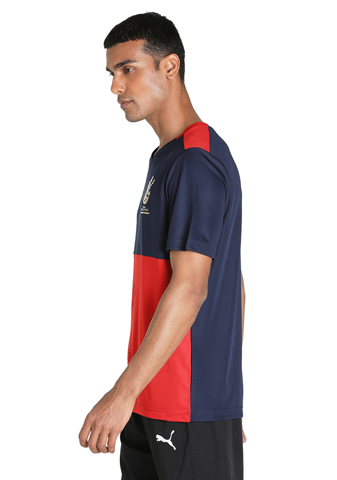 Puma X RCB Men Navy Blue and Red Half Sleeves Official 2023 Take Down Jersey (2)
