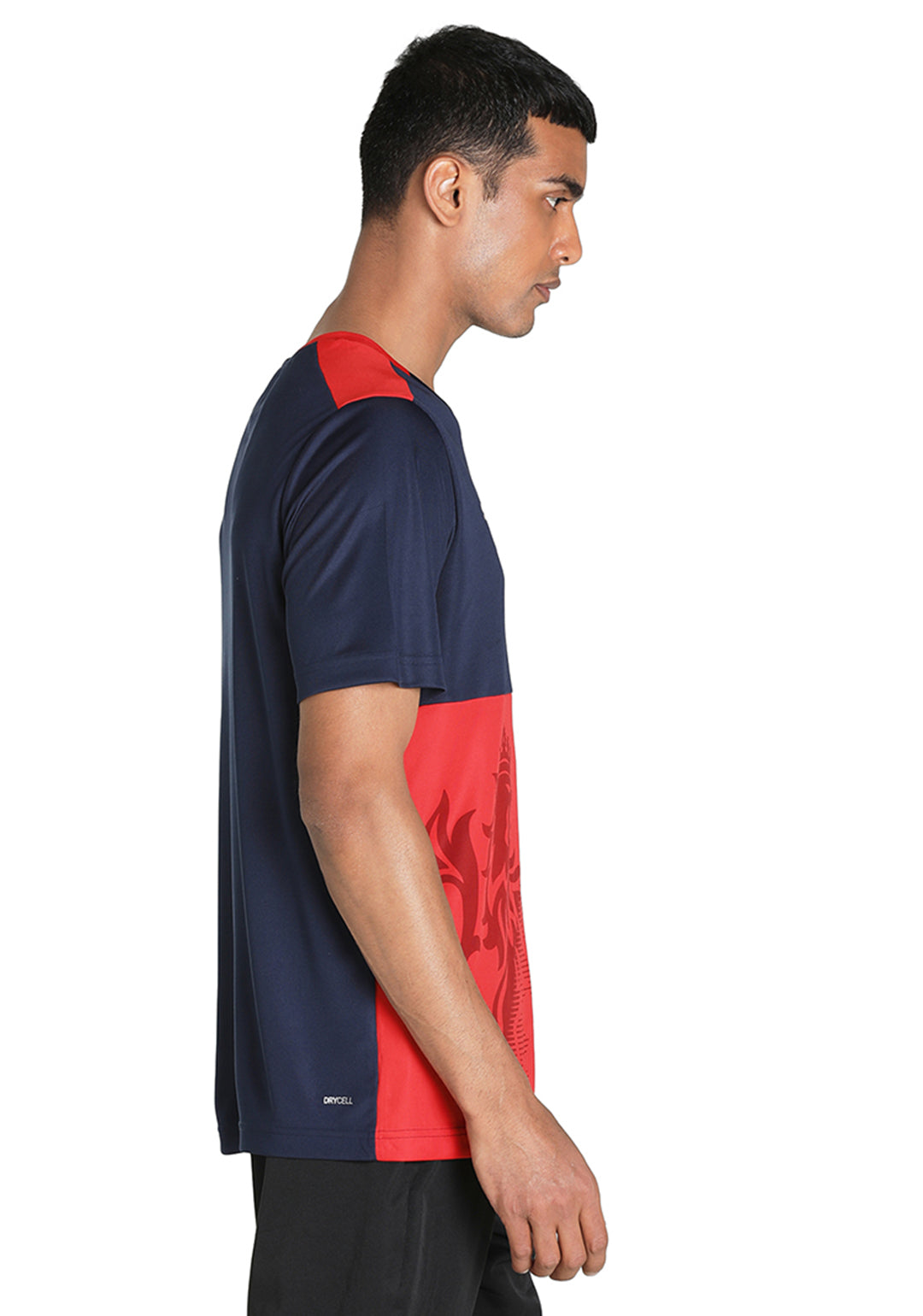 Puma X RCB Men Navy Blue and Red Half Sleeves Official 2023 Take Down Jersey (3)