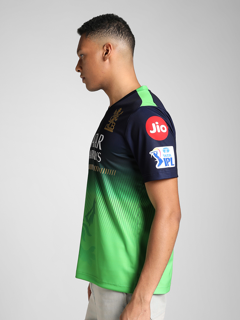 Puma X RCB Men's Official Navy/Green Replica Jersey 2025 (2)
