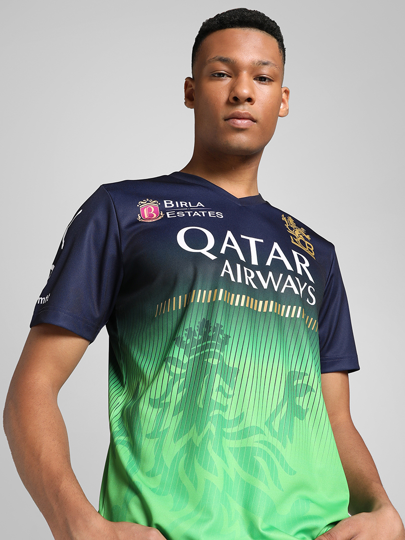 Puma X RCB Men's Official Navy/Green Replica Jersey 2025 (3)
