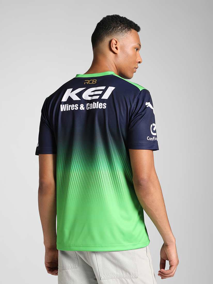 Puma X RCB Men's Official Navy/Green Replica Jersey 2025 (4)