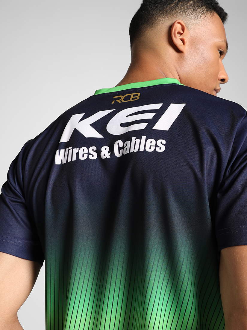 Puma X RCB Men's Official Navy/Green Replica Jersey 2025 (6)