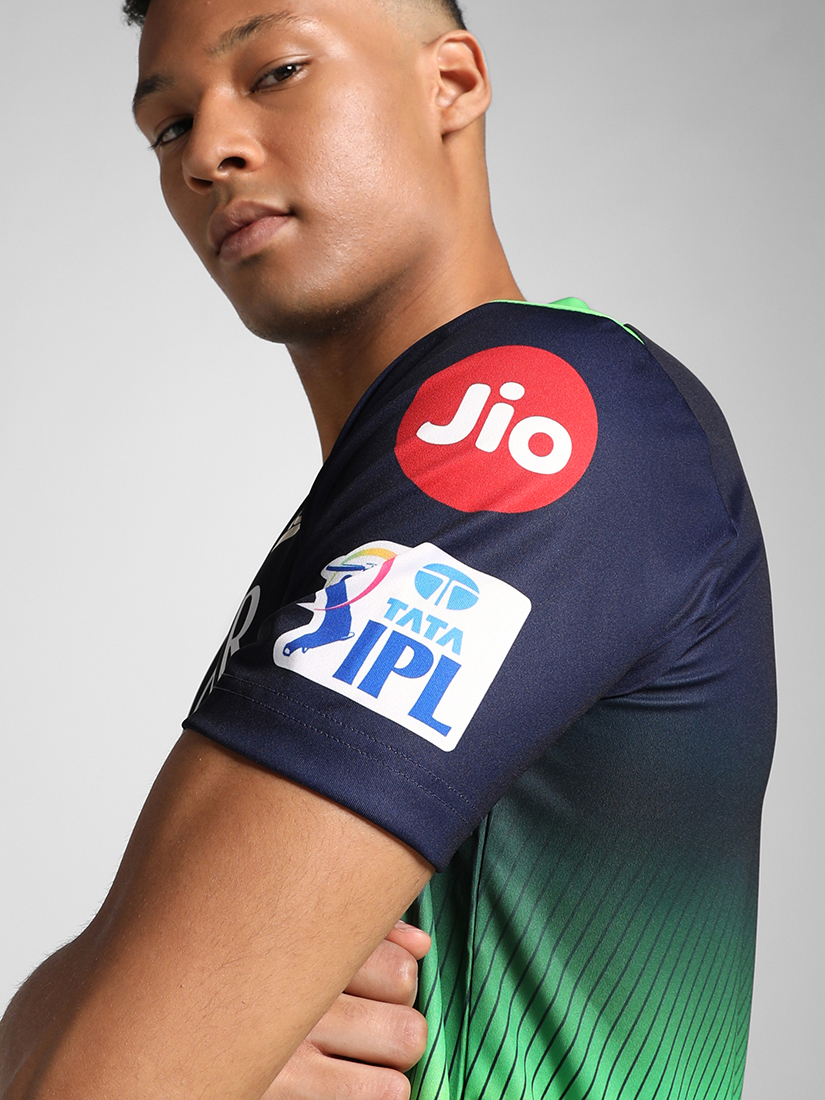 Puma X RCB Men's Official Navy/Green Replica Jersey 2025 (7)