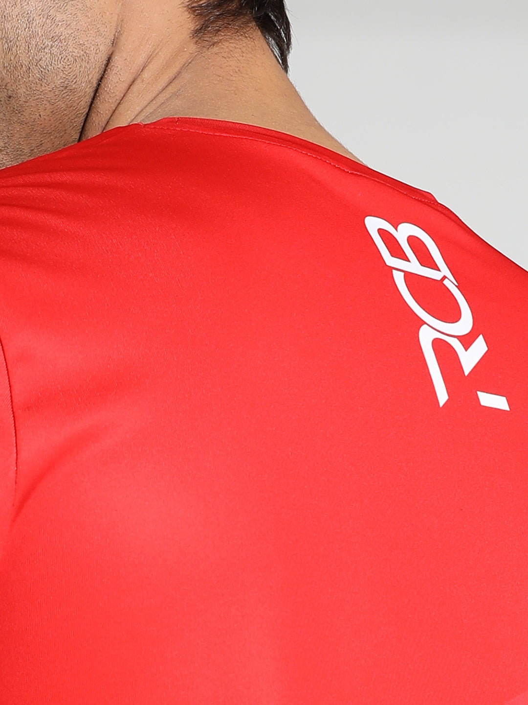 Puma X RCB Men Red Geometric Print Half Sleeves Round Neck Polyester T-Shirt (6)