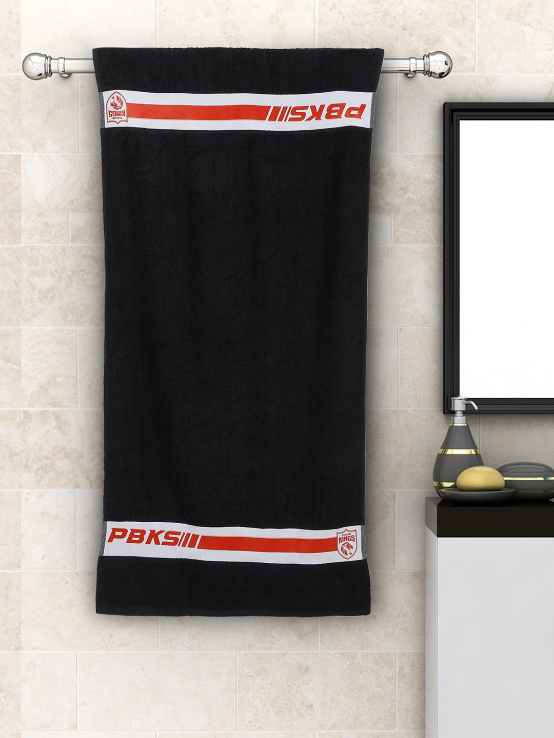 Bath Towel, Premium 100% Cotton Terry Towels, Extra Soft Feel, Super Absorbent, Full Size - 70 cm X 140 cm, 450 GSM (Bla