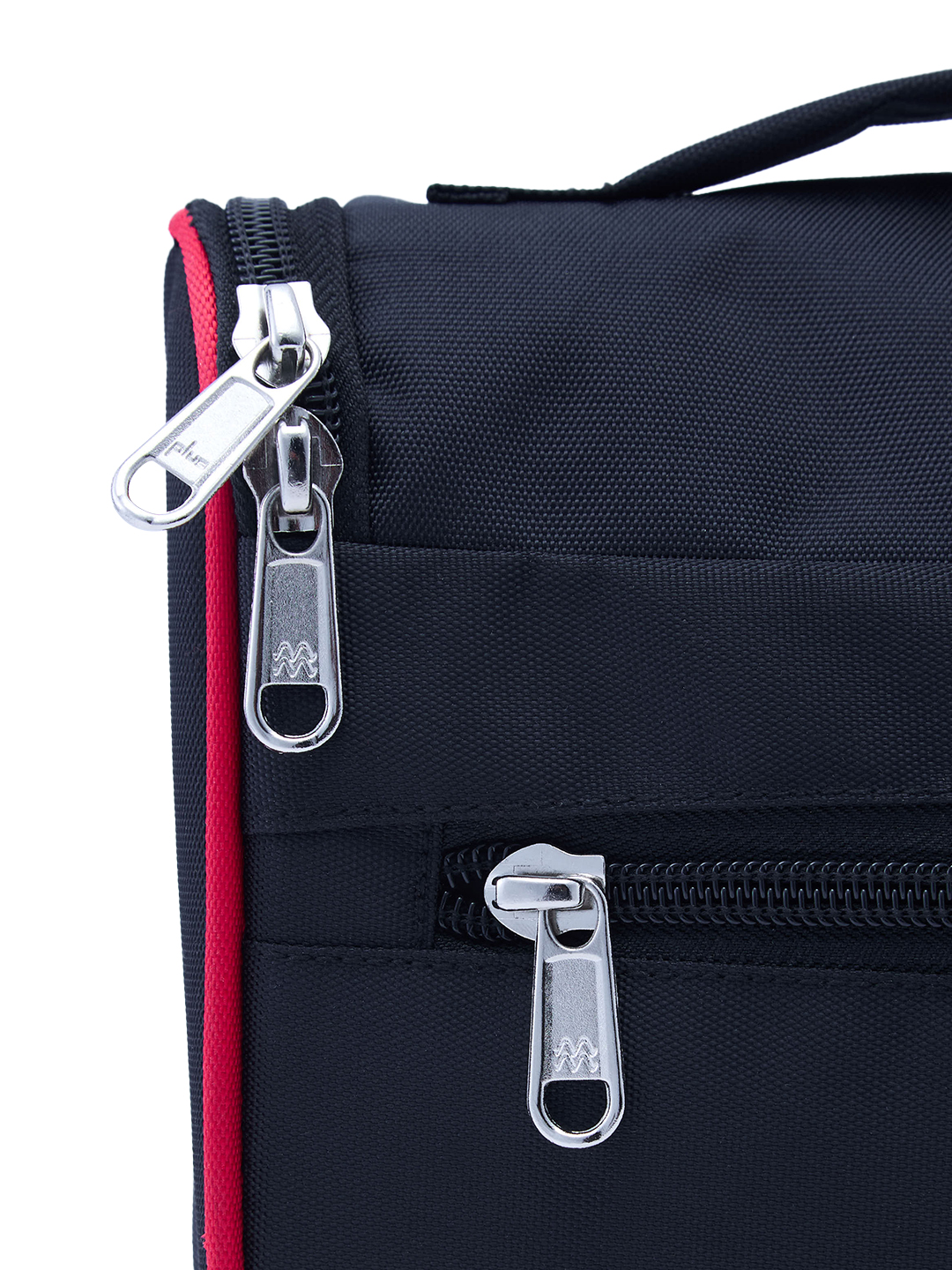 Punjab Kings Travel Organizer For Shaving Kit and Cosmetics Toiletry Kit Bag with Large Storage Compartments (Black/Red) (12)