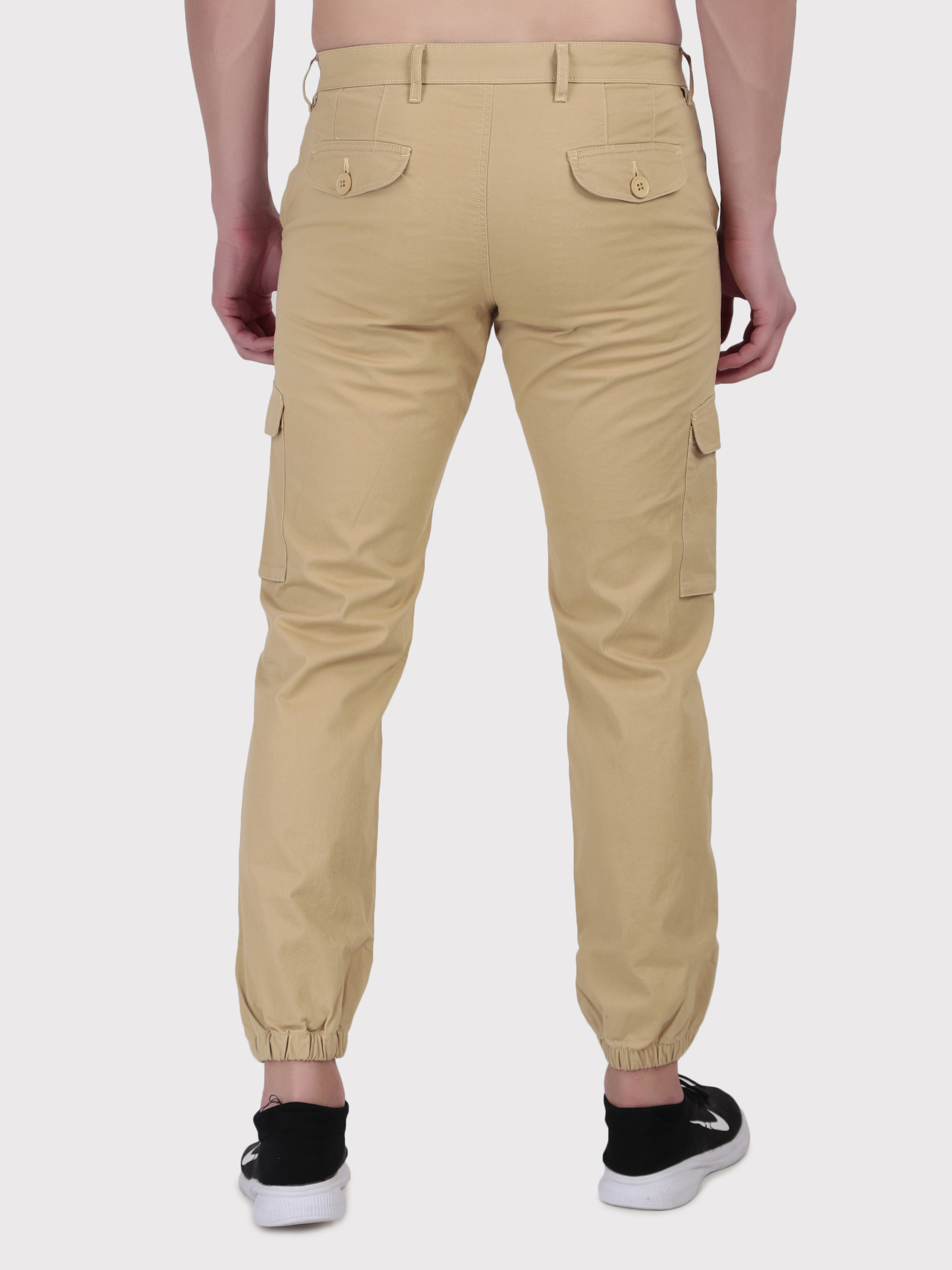 Punjab Kings Cotton Khaki Chino Casual Mid Rise Joggers (5)