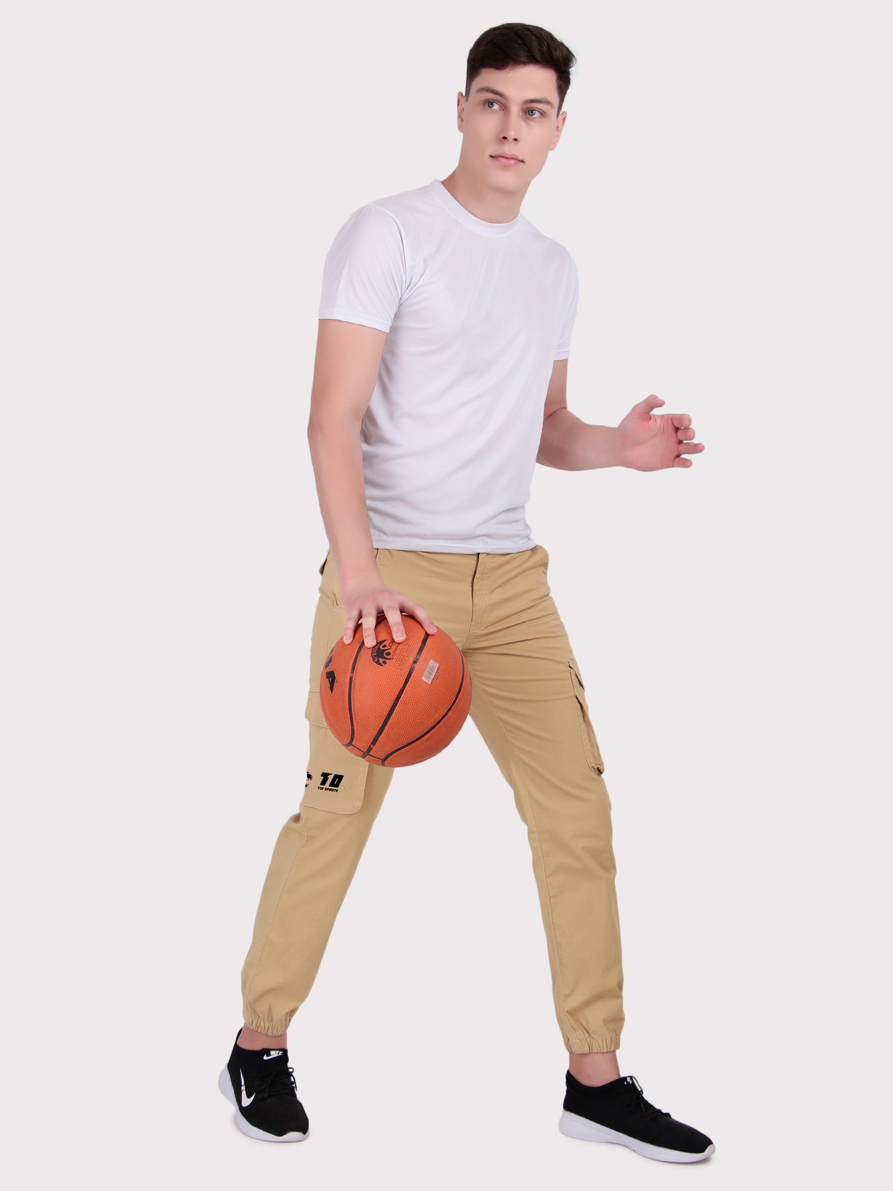 Punjab Kings Cotton Khaki Chino Casual Mid Rise Joggers (7)