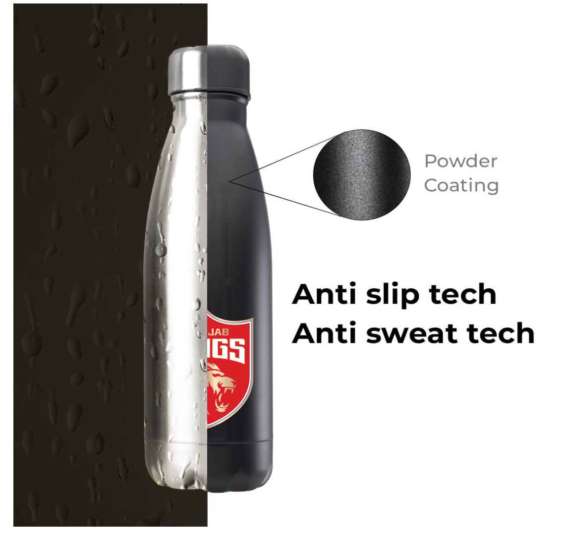 Punjab Kings Double Walled, Vacuum Insulated, Thermosteel Hot and Cold, Rust Proof, Leak-Proof, Stainless Steel Matte Fi (4)