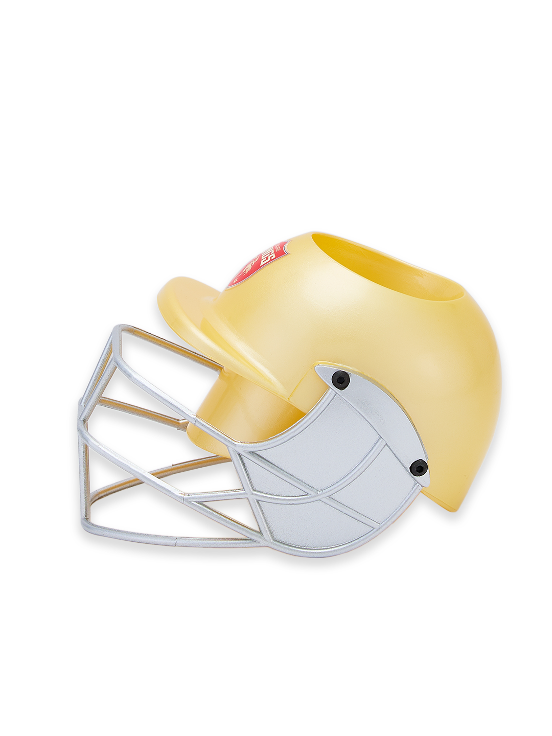 Punjab Kings Helmet Shaped Gold Logo Printed Pen and Pencil Stand, Pen Holder For Office and Home (9)