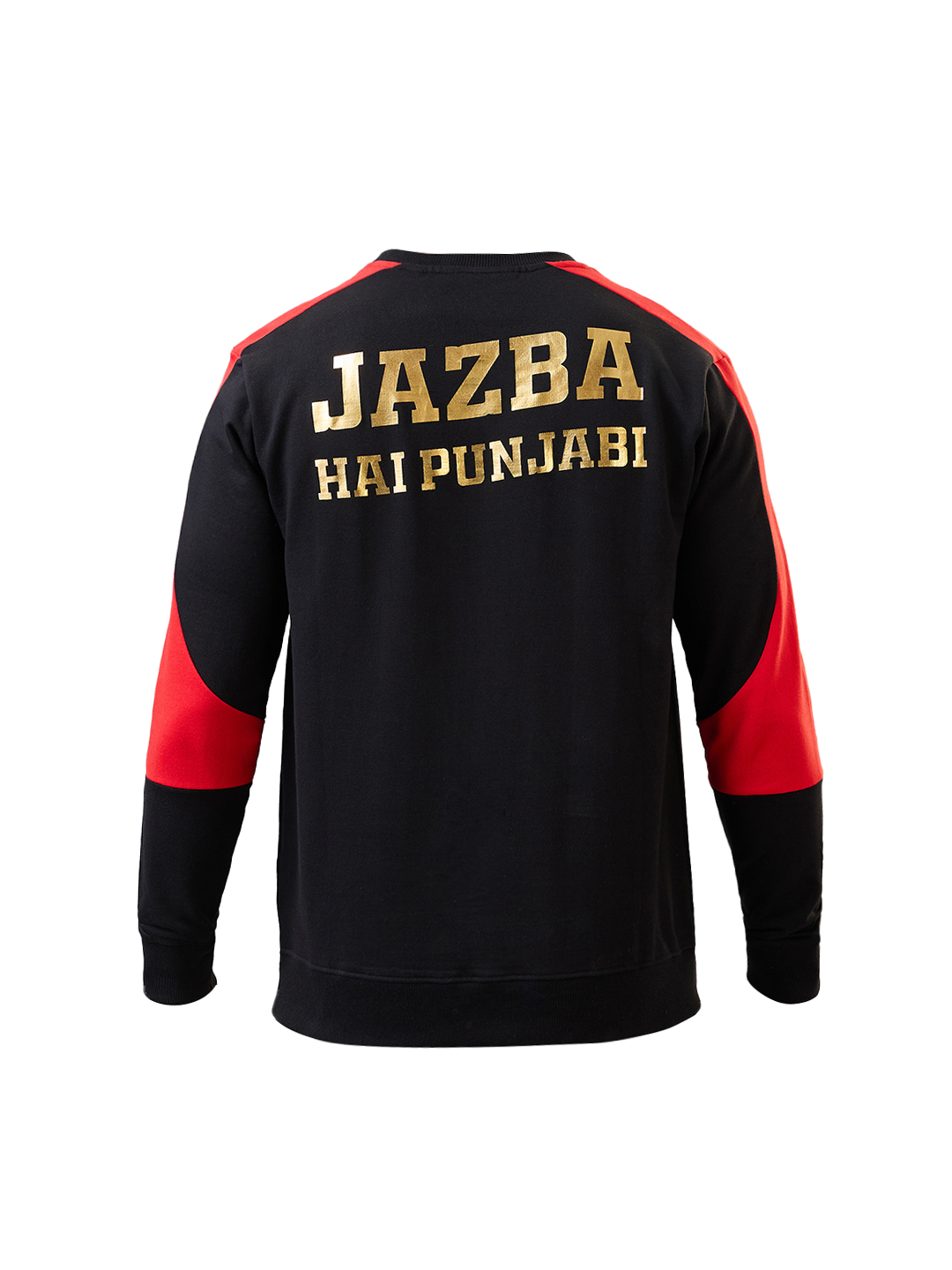 Punjab Kings Men Black and Red Jazba Hai Punjabi Printed Sweatshirt (10)