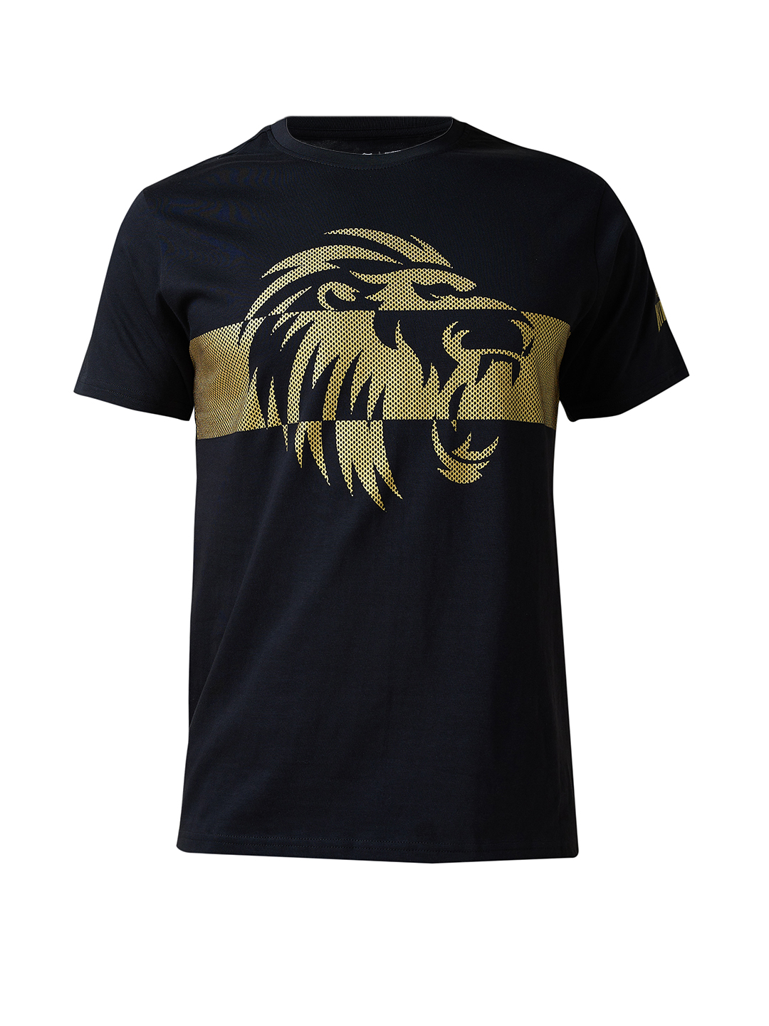 Punjab Kings Unisex Black Graphic Printed Half Sleeves Round Neck Cotton T-Shirt (10)