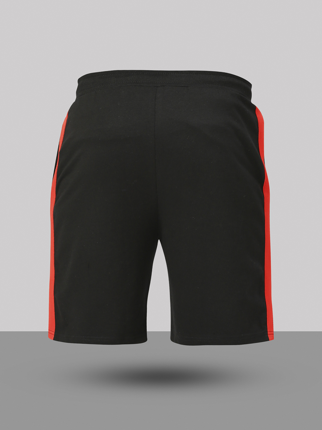 Punjab Kings Men Black Striped Printed Mid-Rise Cotton Sports Shorts (9)