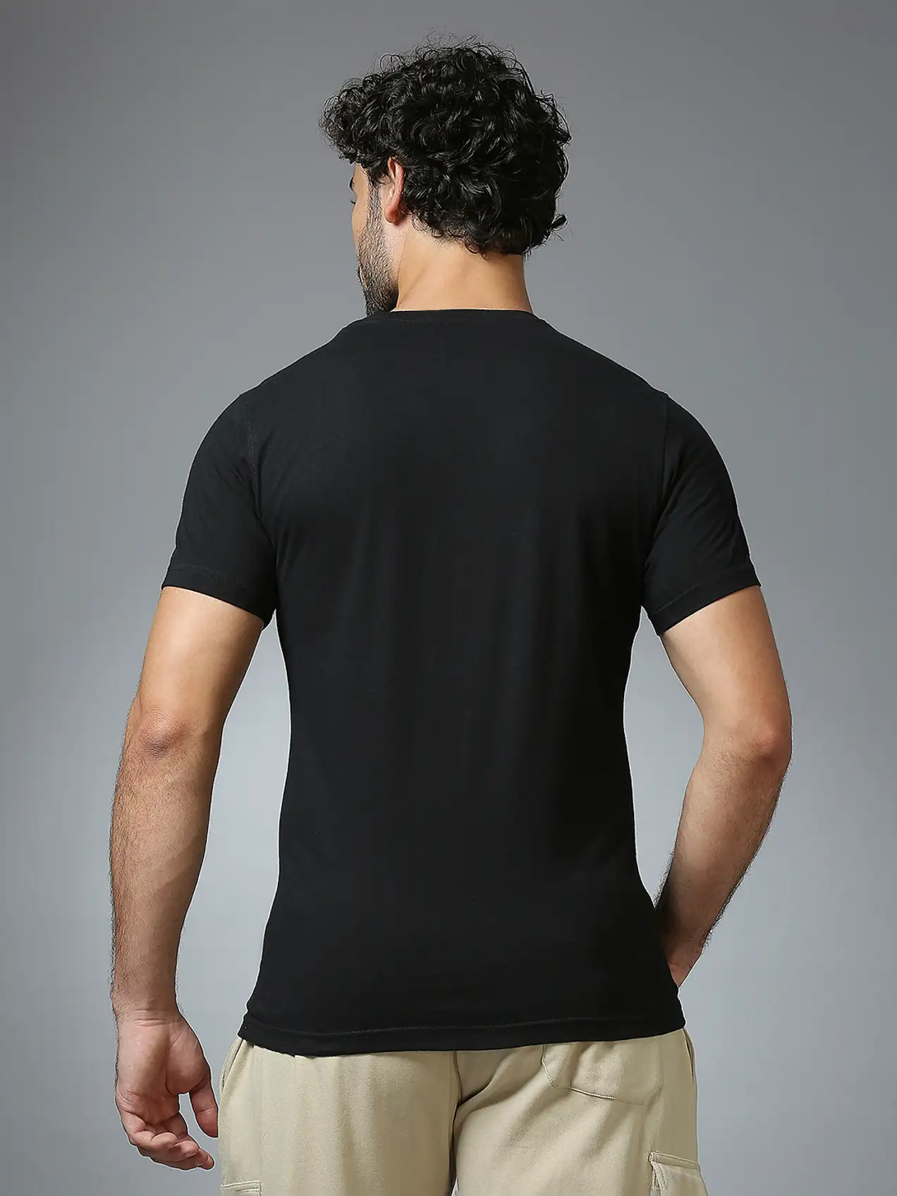 Punjab Kings Men Black Typography Printed Half Sleeves Round Neck Cotton T-Shirt (2)