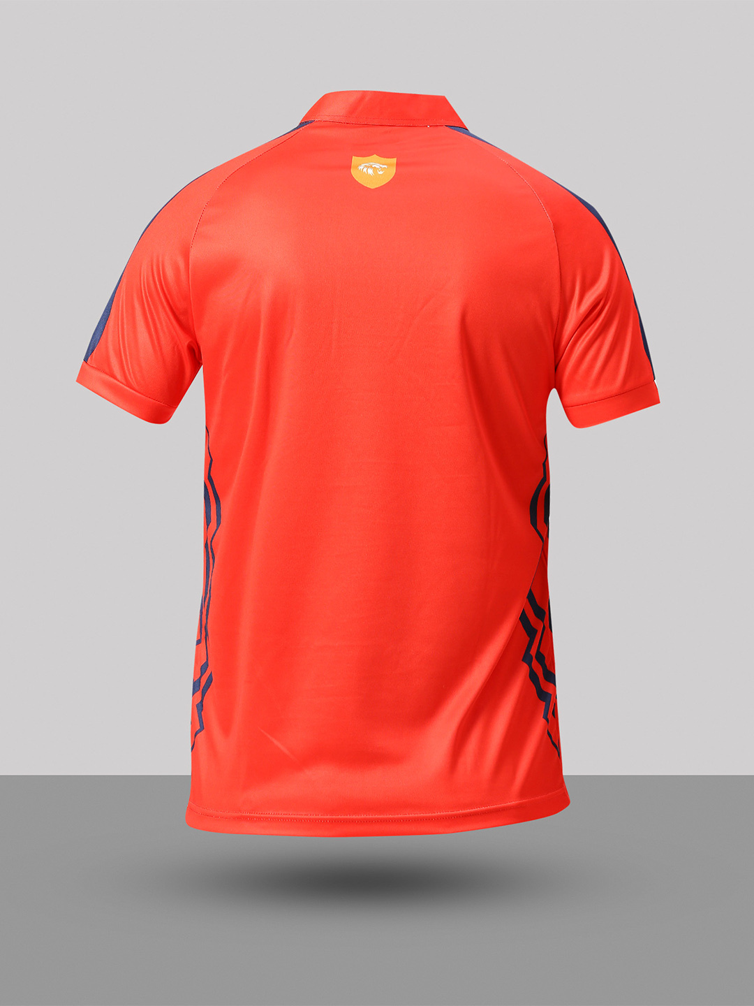 Dream11 Men Red Printed Half Sleeves Polo Collar Polyester T-Shirt (8)