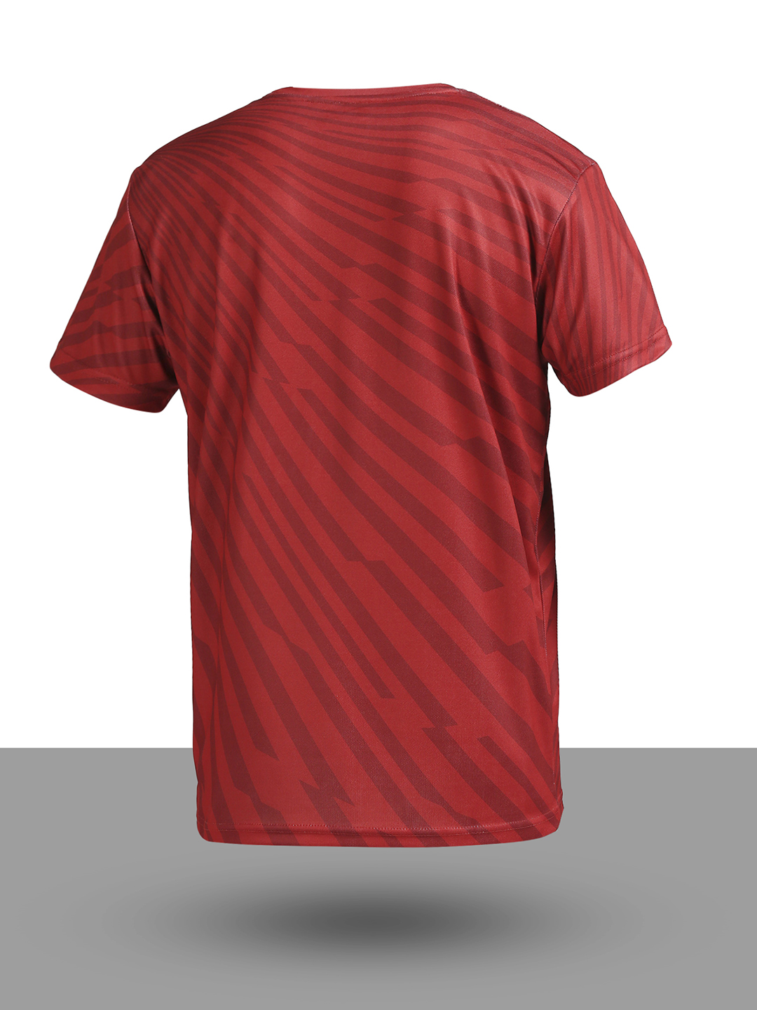 Punjab Kings Men Red All Over Print Half Sleeves Round Neck Polyester T-Shirt (9)