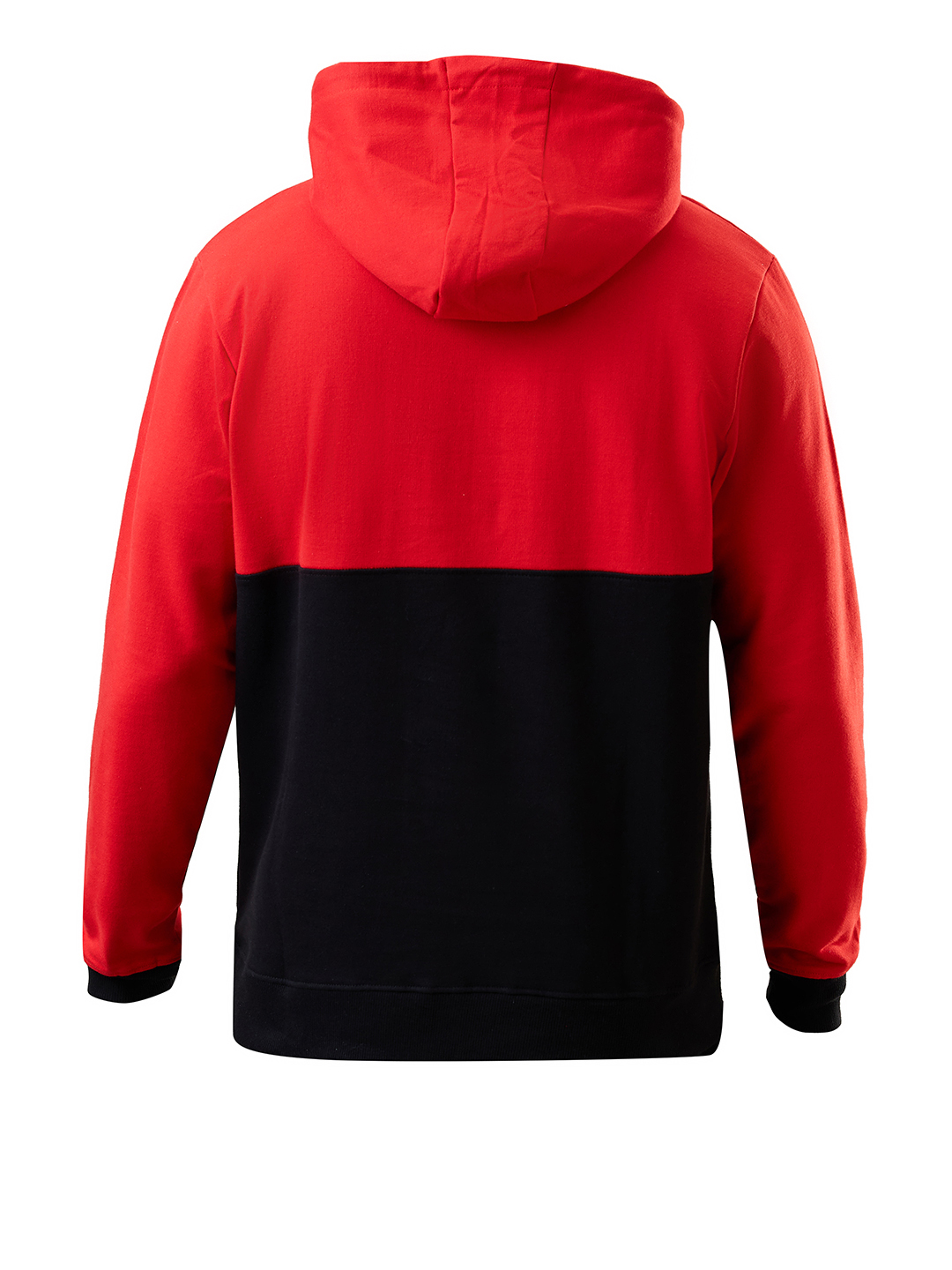 Punjab Kings Men Red and Black Colourblocked Full Sleeves Hooded Sweatshirt (9)