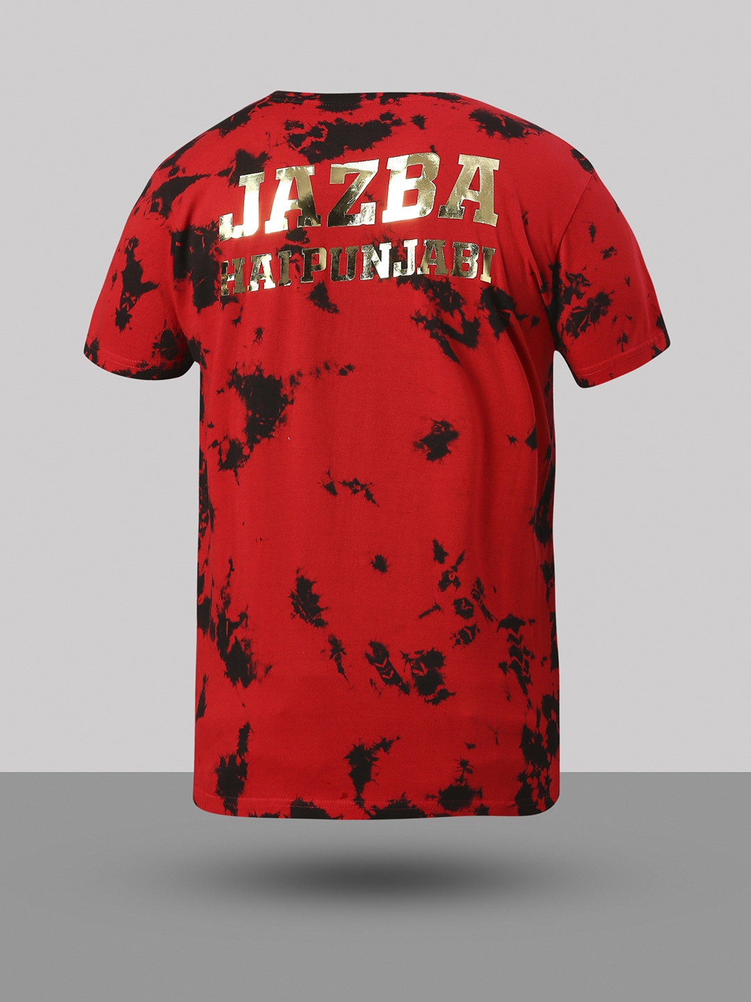 Punjab Kings Men Red and Black Tie & Dye Printed Half Sleeves Round Neck Cotton T-Shirt (9)