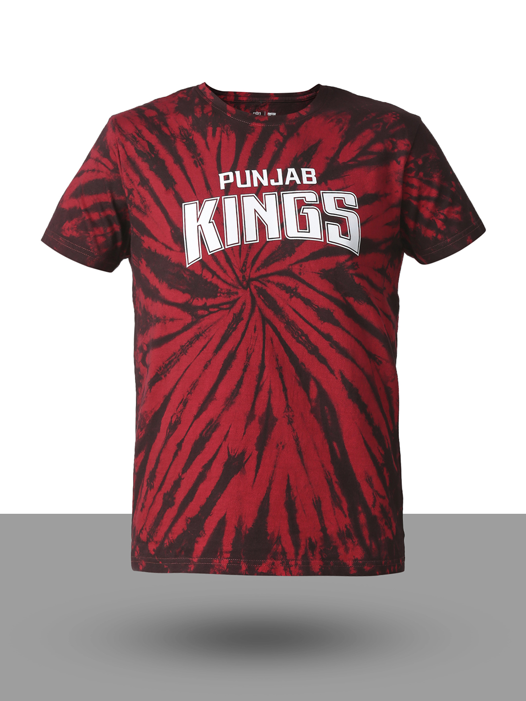 Punjab Kings Men Red and Black Tie & Dye Printed Half Sleeves Round Neck Cotton T-Shirt (7)