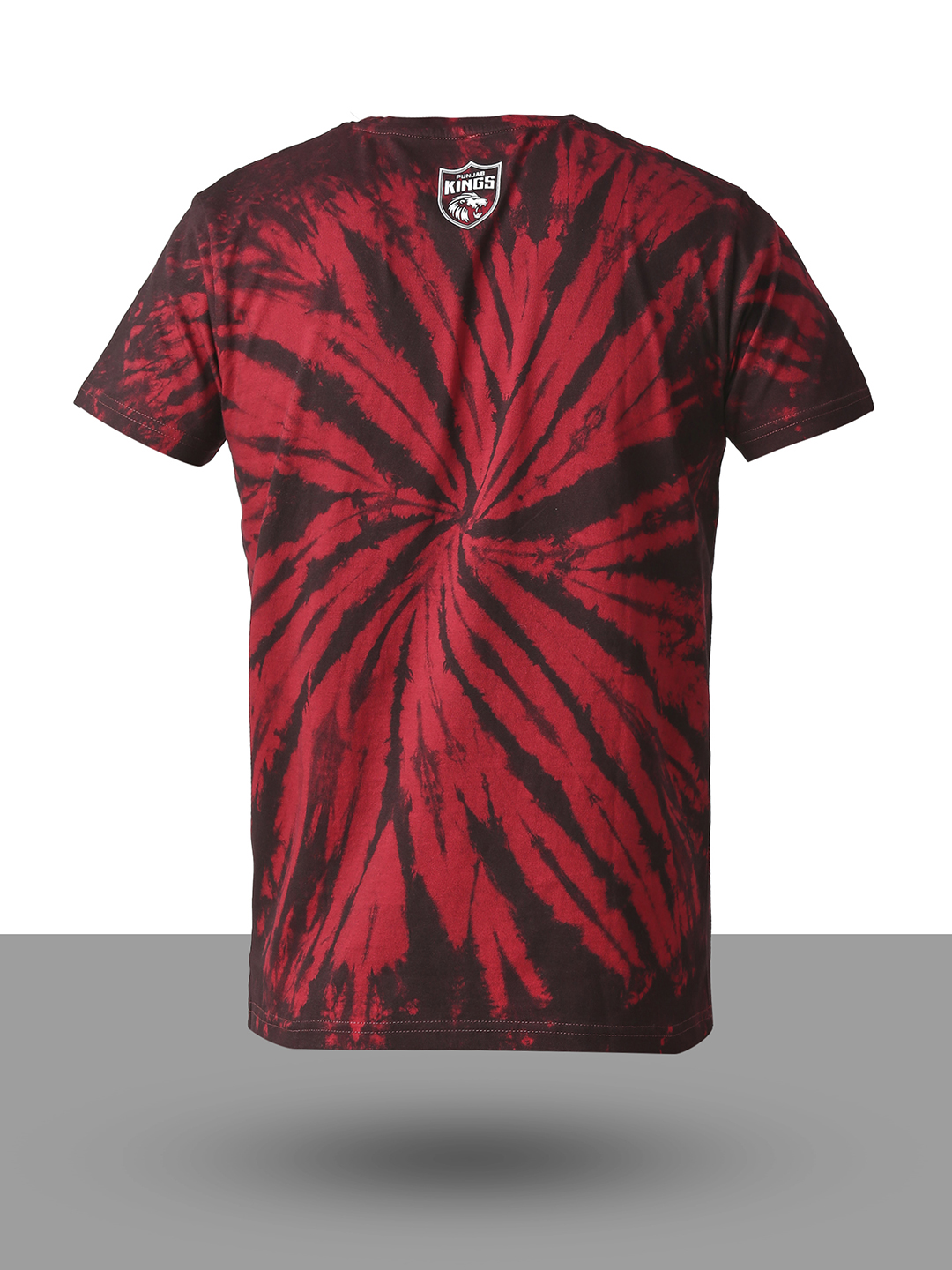 Punjab Kings Men Red and Black Tie & Dye Printed Half Sleeves Round Neck Cotton T-Shirt (8)