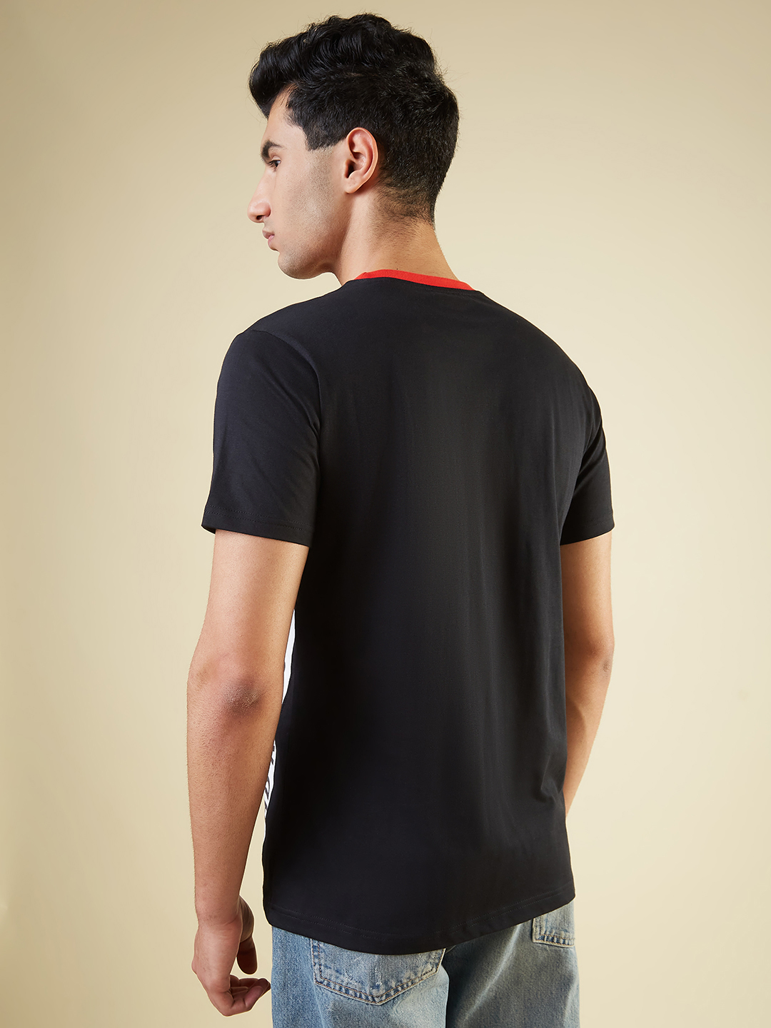 Punjab Kings Men Red and Black Typography Printed Half Sleeves Round Neck Oversized Cotton T-Shirt (5)