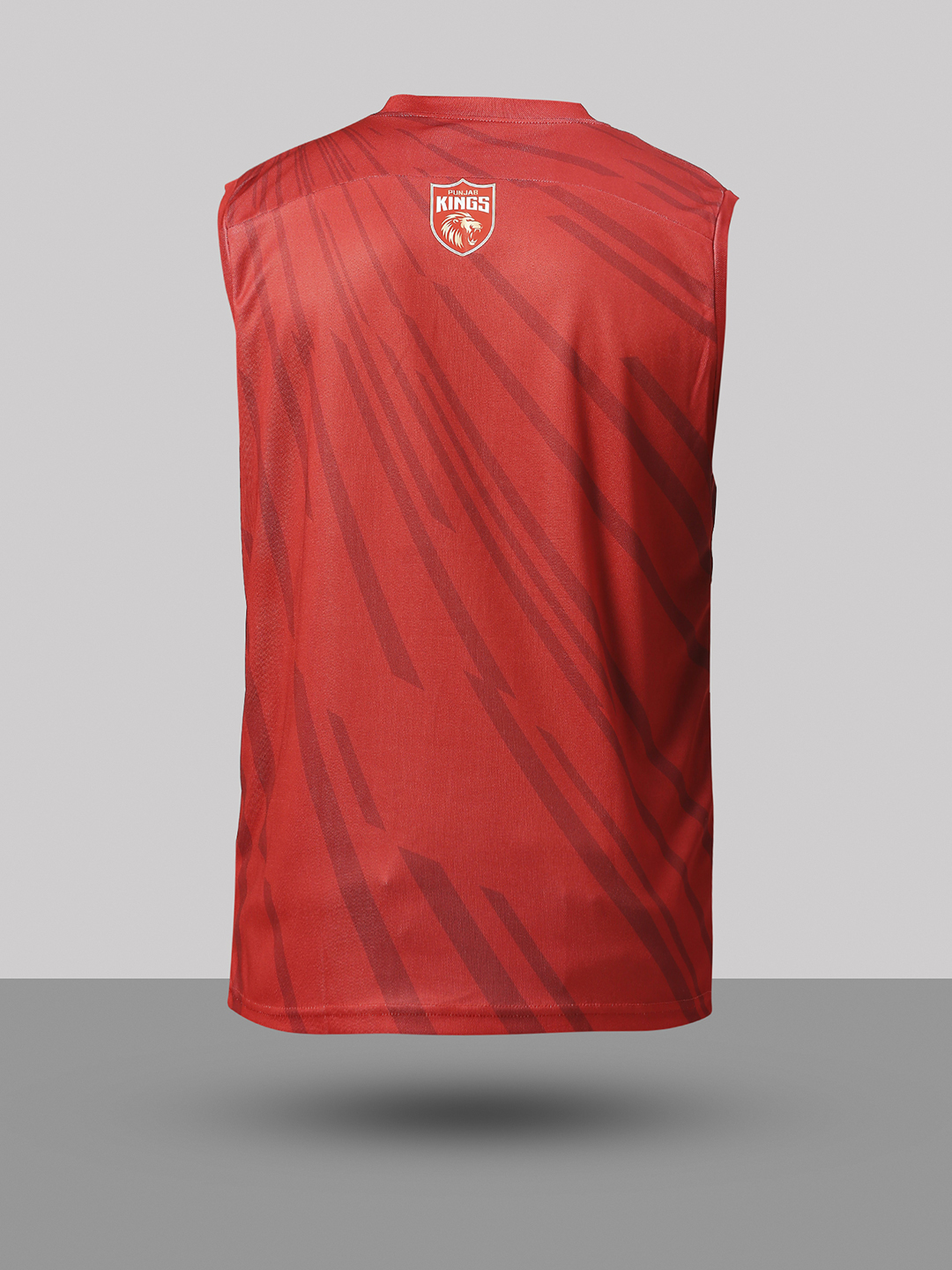 Punjab Kings Men Red and Gold Logo Printed Sleeveless Round Neck Polyester Sports Vest (9)