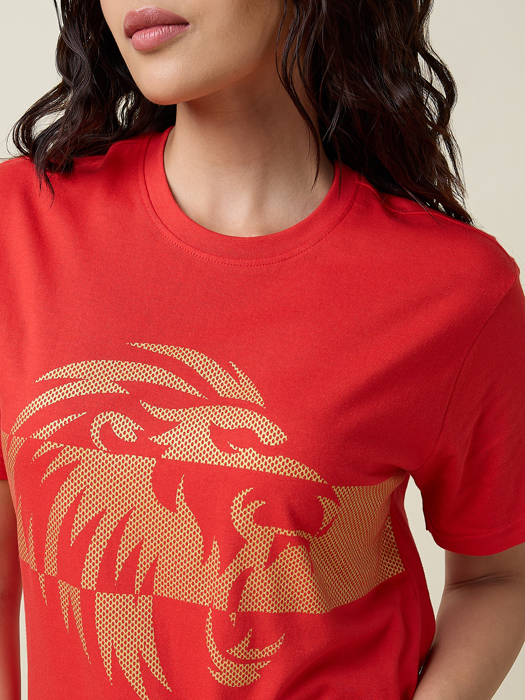 Punjab Kings Unisex Red Graphic Printed Half Sleeves Round Neck Cotton T-Shirt (6)