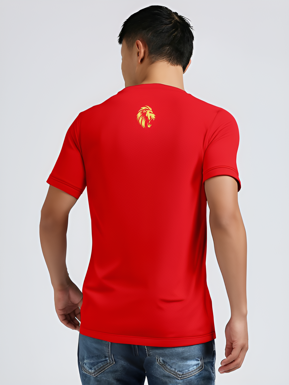 Punjab Kings Men Red Graphic Printed Half Sleeves Round Neck Cotton T-Shirt (3)