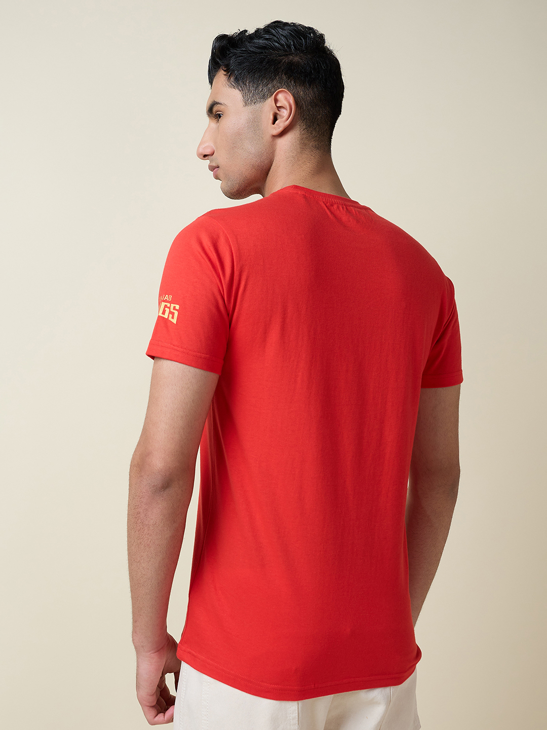Punjab Kings Unisex Red Graphic Printed Half Sleeves Round Neck Cotton T-Shirt (7)
